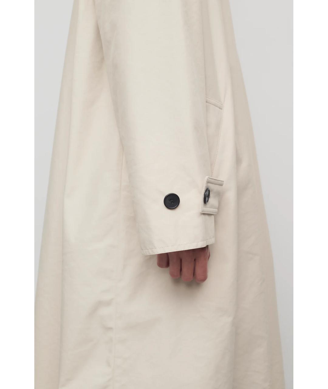 THE ROW Белый хлопковый тренч/плащ, фото 4