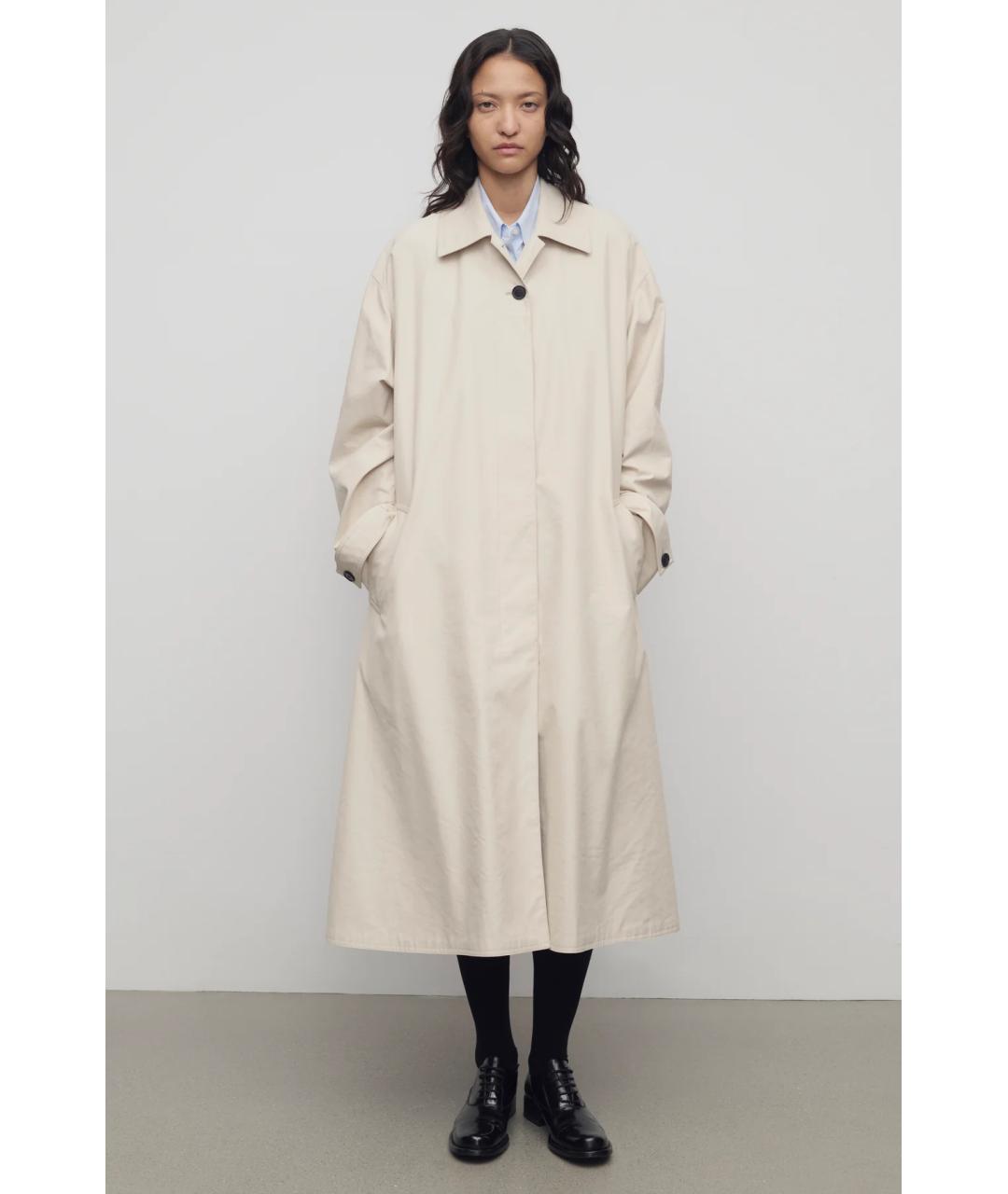 THE ROW Белый хлопковый тренч/плащ, фото 3