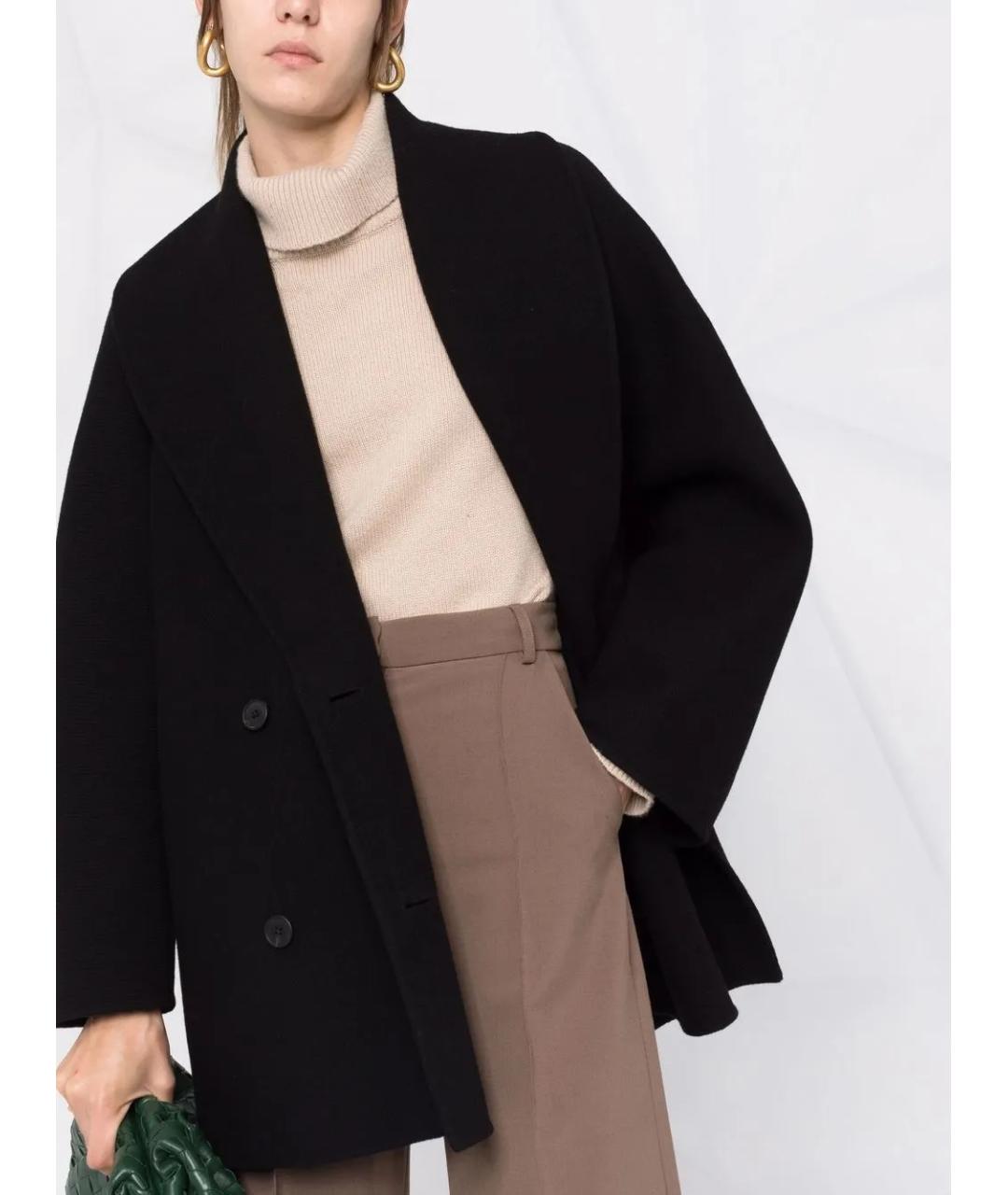 THE ROW Черное шерстяное пальто, фото 5