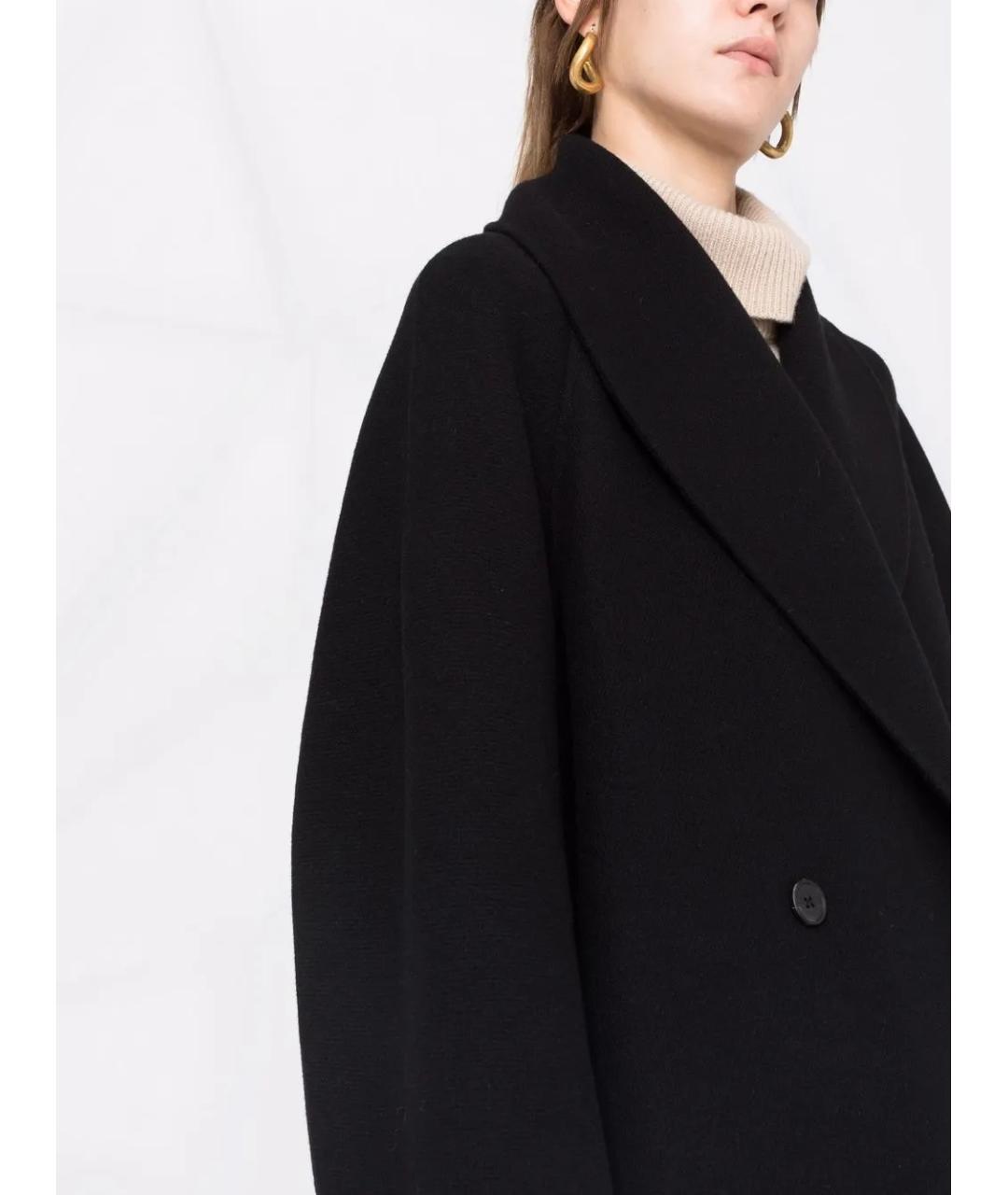 THE ROW Черное шерстяное пальто, фото 3