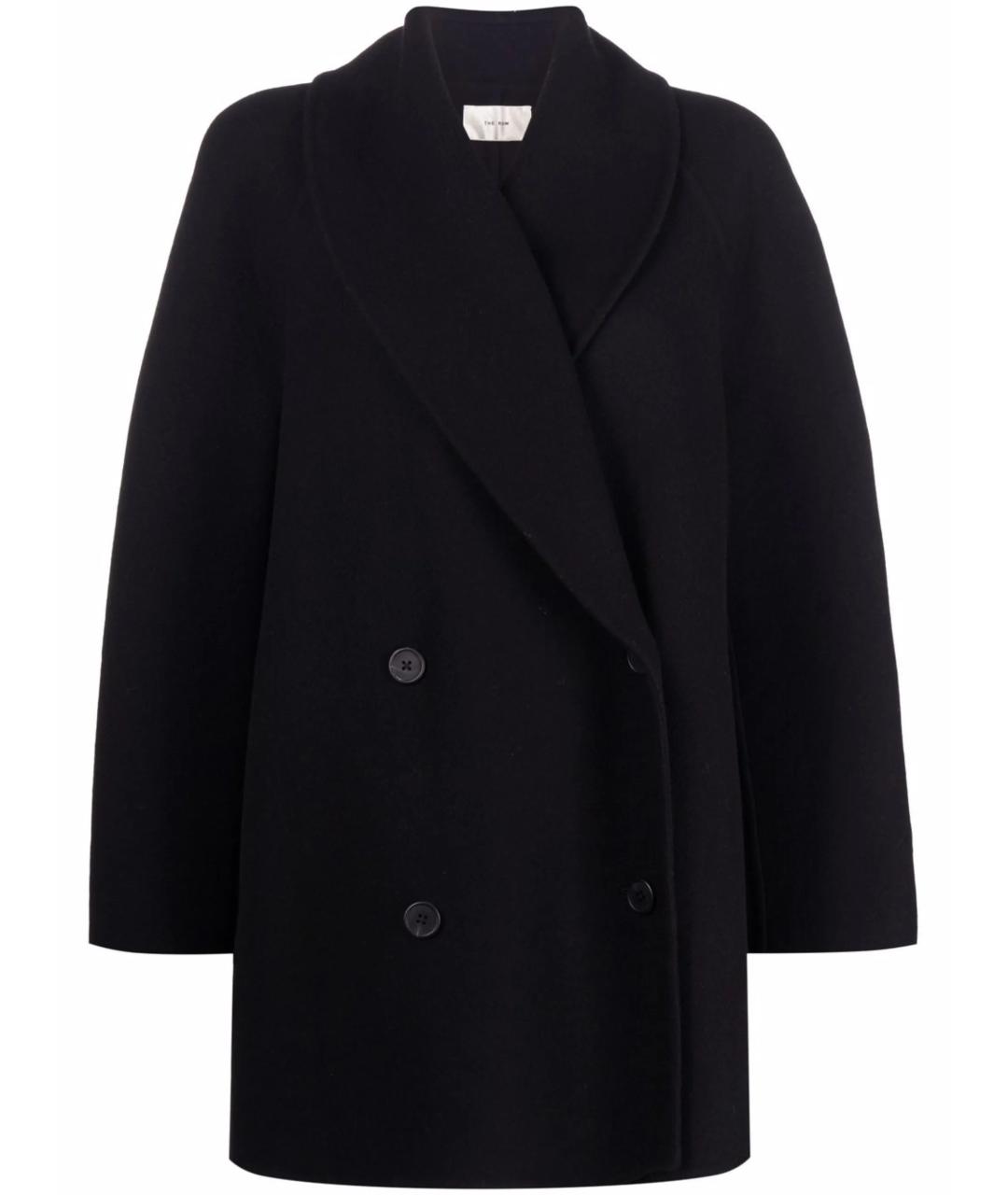 THE ROW Черное шерстяное пальто, фото 1