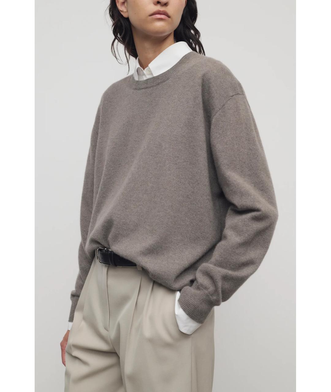 THE ROW Коричневый кашемировый джемпер / свитер, фото 3