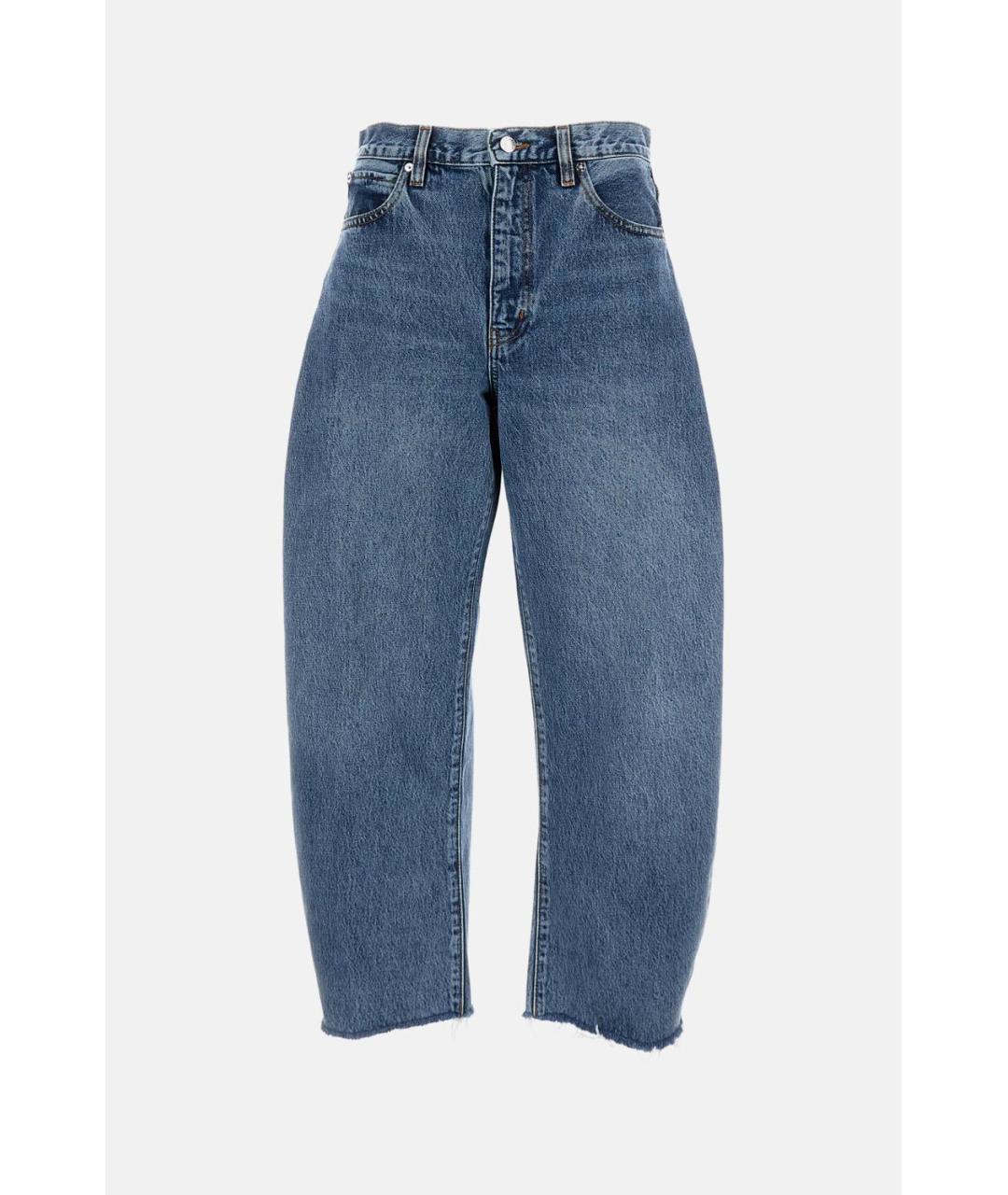 FRAME Синие хлопковые прямые джинсы, фото 4