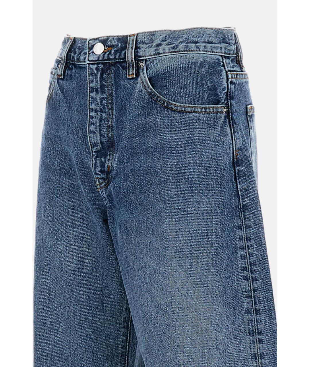 FRAME Синие хлопковые прямые джинсы, фото 2