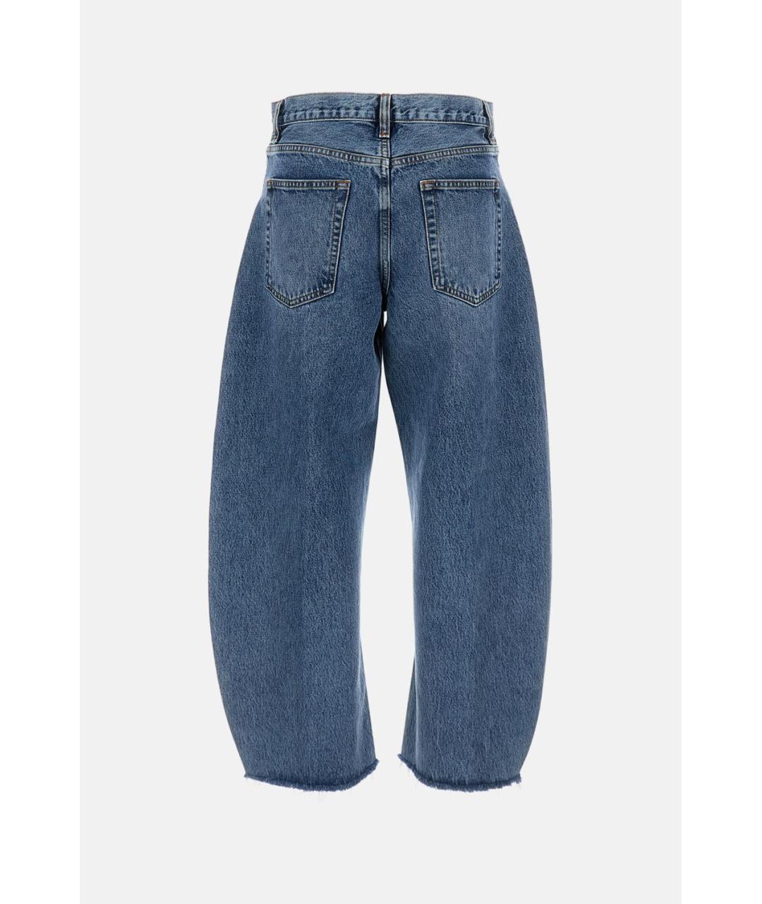 FRAME Синие хлопковые прямые джинсы, фото 3