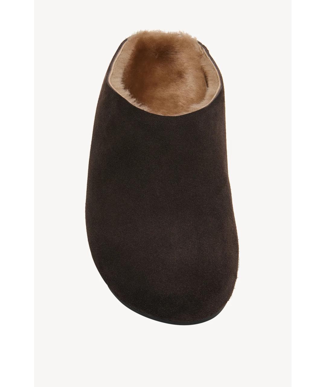 THE ROW Коричневые замшевые сабо, фото 3