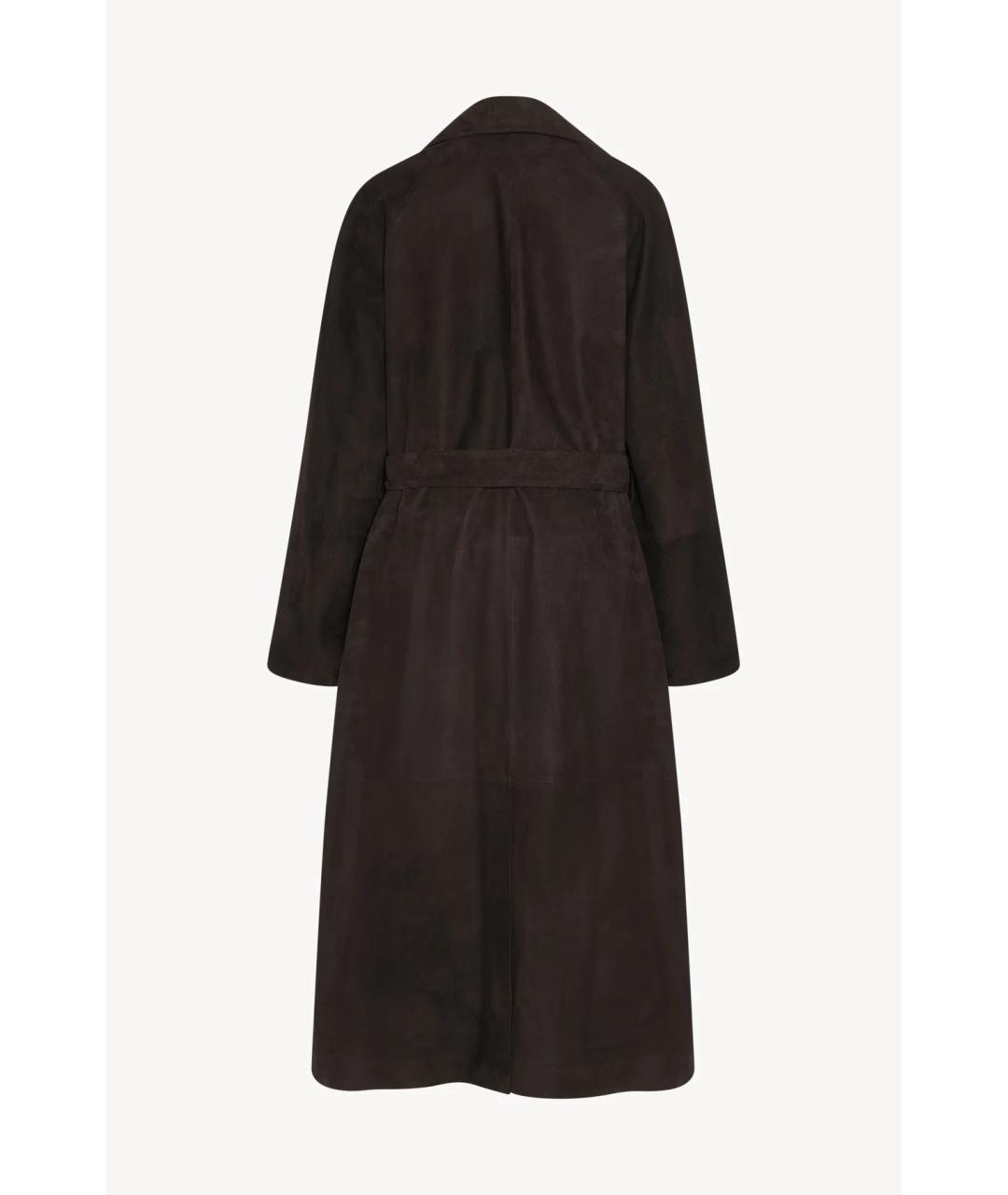 THE ROW Коричневое замшевое пальто, фото 2