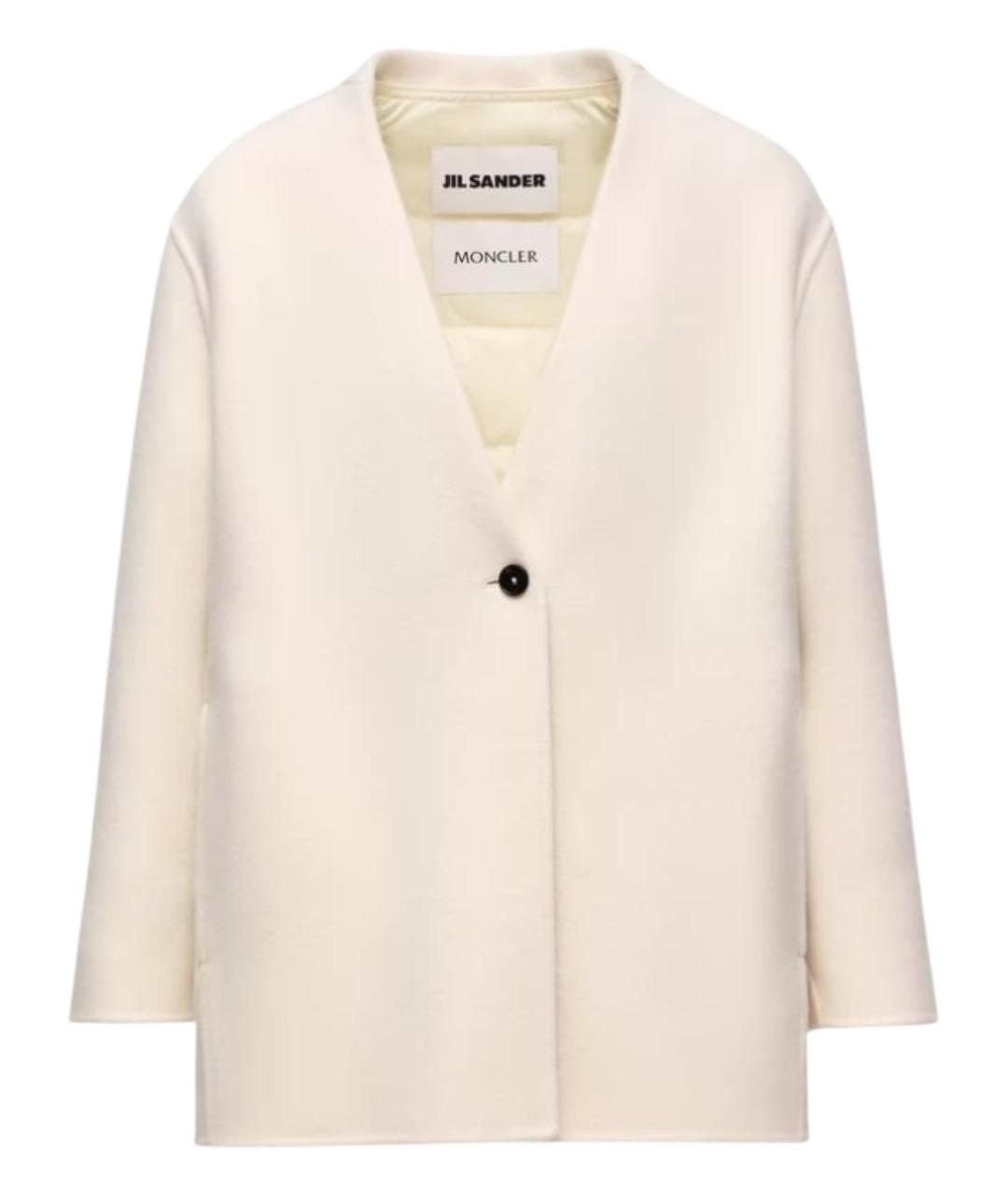 MONCLER Белая шерстяная куртка, фото 1