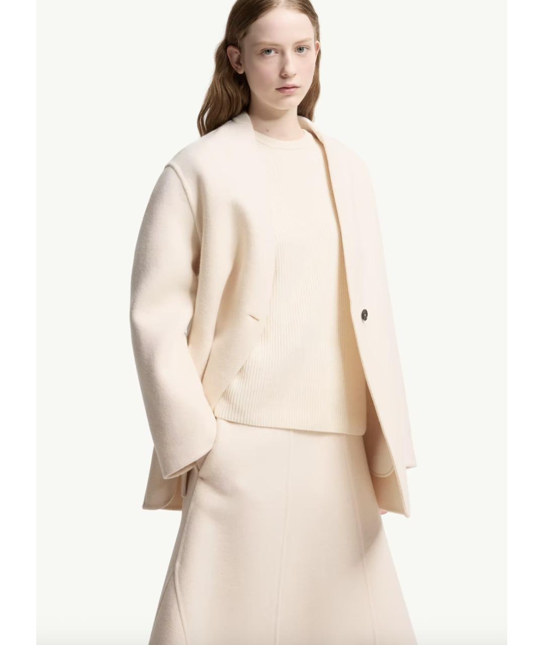 MONCLER Белая шерстяная куртка, фото 4