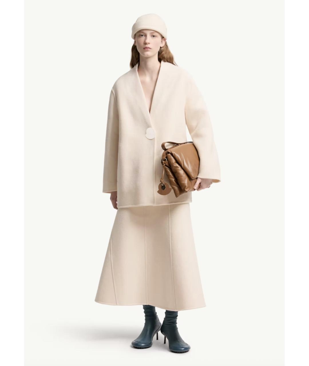 MONCLER Белая шерстяная куртка, фото 2