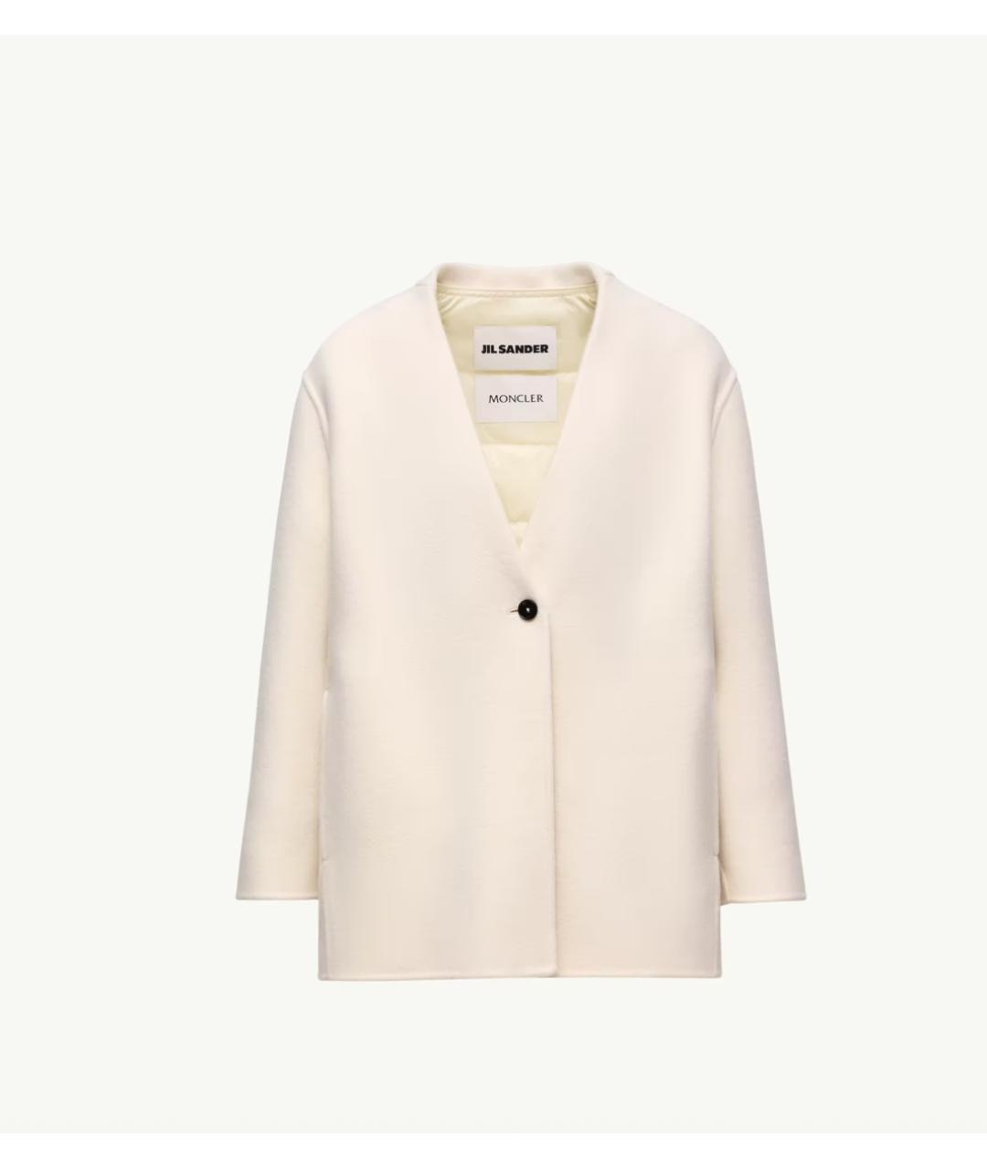 MONCLER Белая шерстяная куртка, фото 6