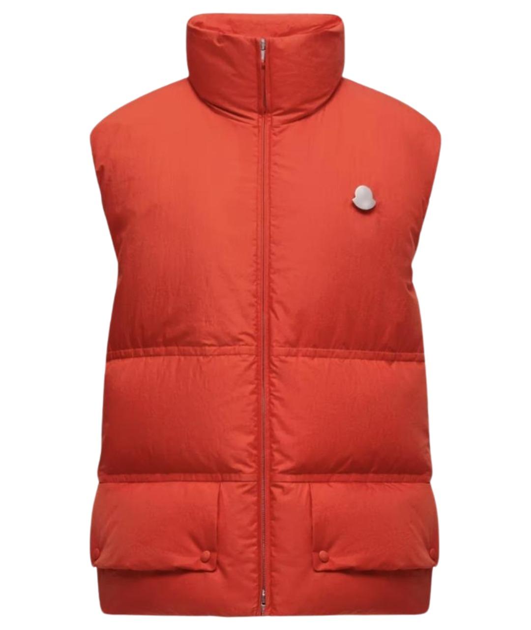 MONCLER Красный хлопковый жилет, фото 1