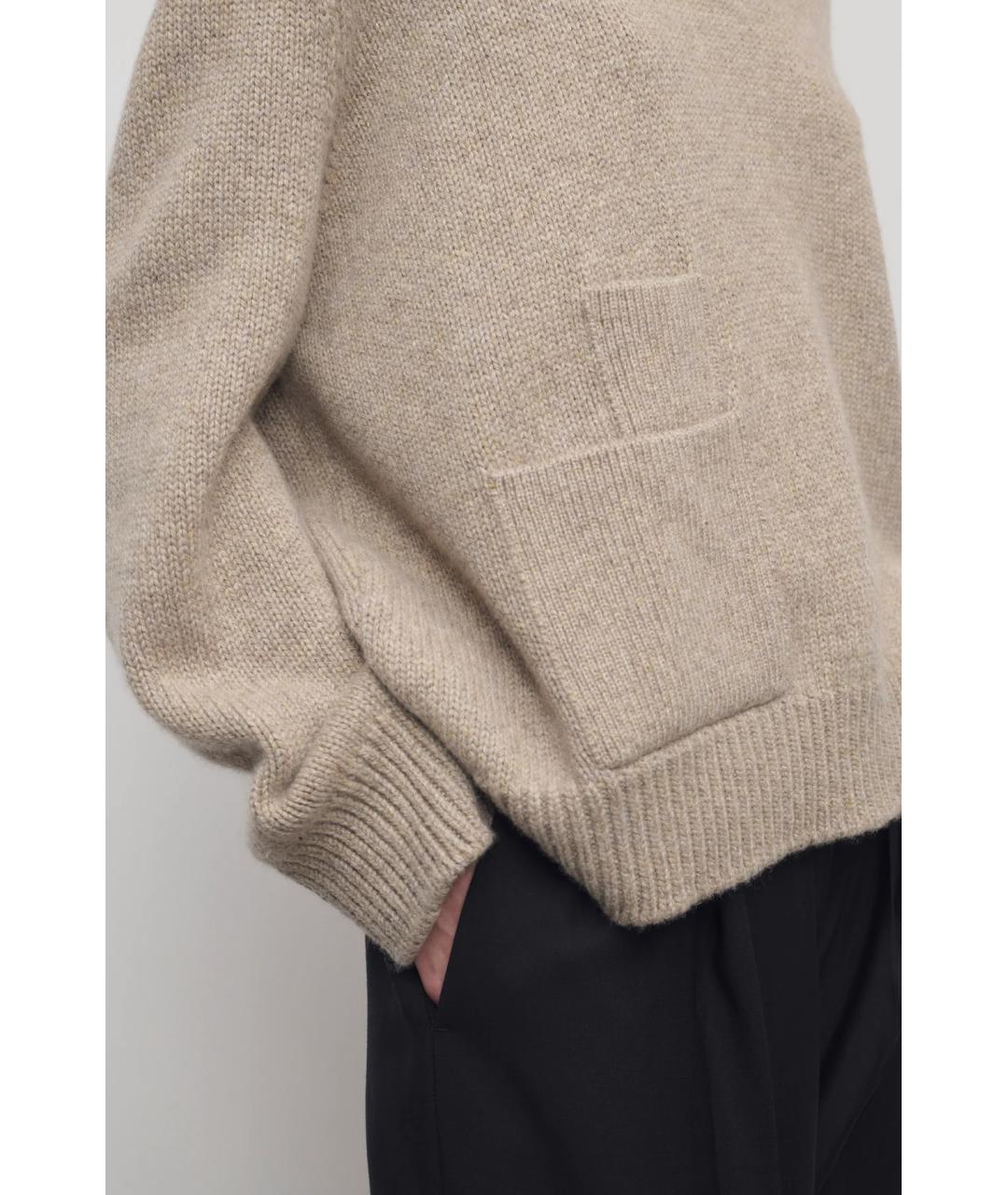 THE ROW Бежевый кашемировый джемпер / свитер, фото 2