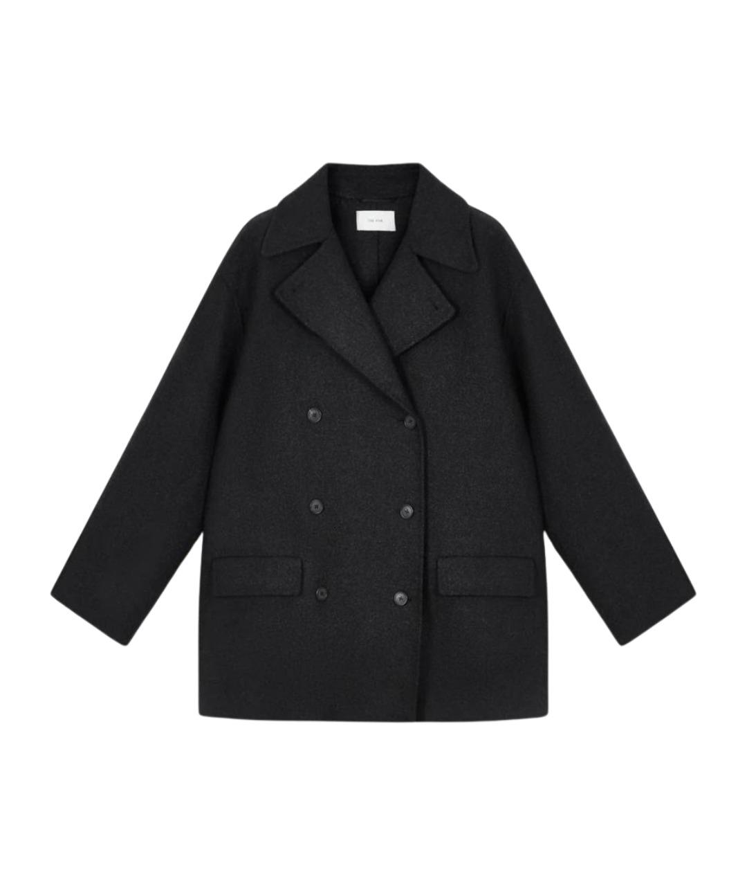 THE ROW Черное шерстяное пальто, фото 1