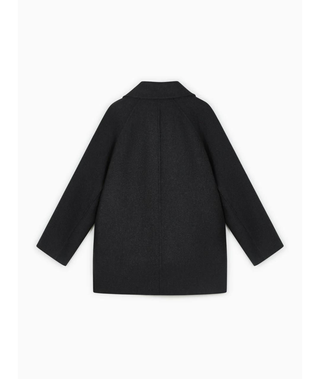 THE ROW Черное шерстяное пальто, фото 3