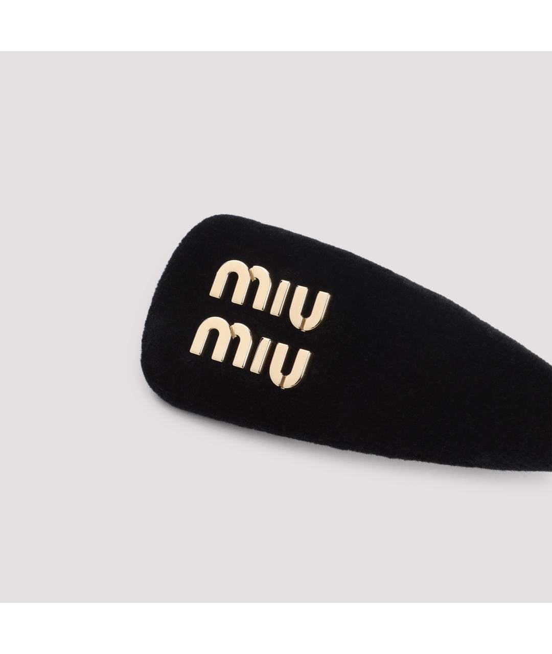 MIU MIU Черная заколка, фото 3