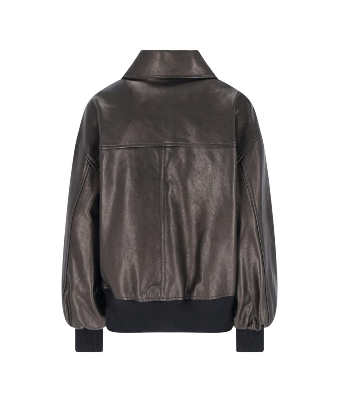 KHAITE Черная кожаная куртка, фото 2