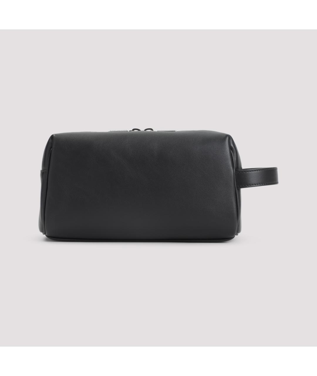 BALENCIAGA Черная кожаная барсетка, фото 2