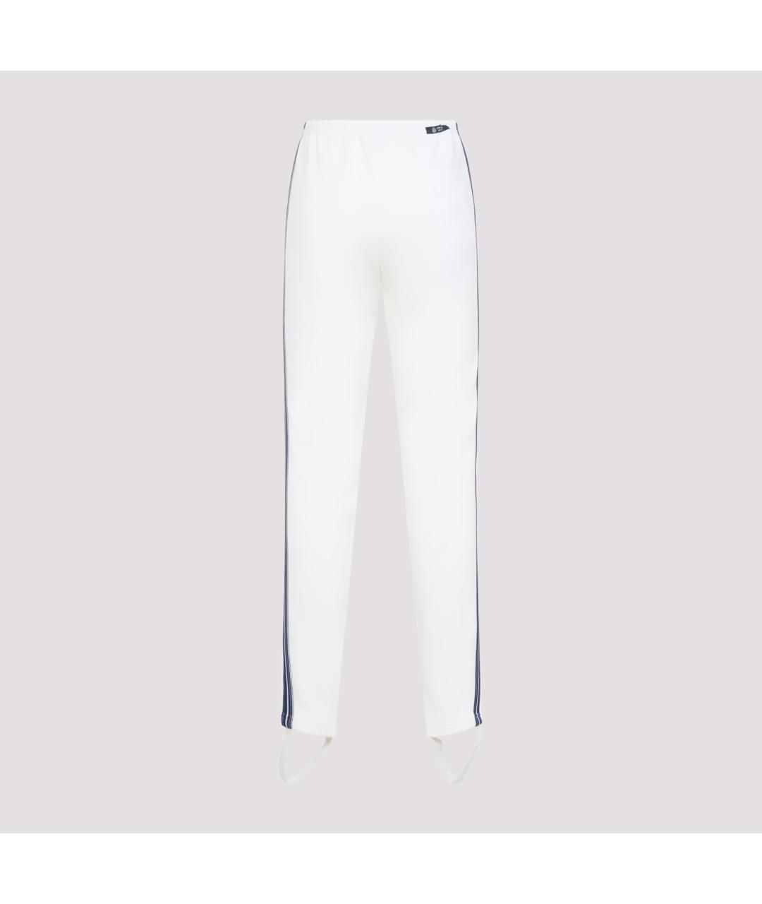 PRADA Белые полиэстеровые прямые брюки, фото 4