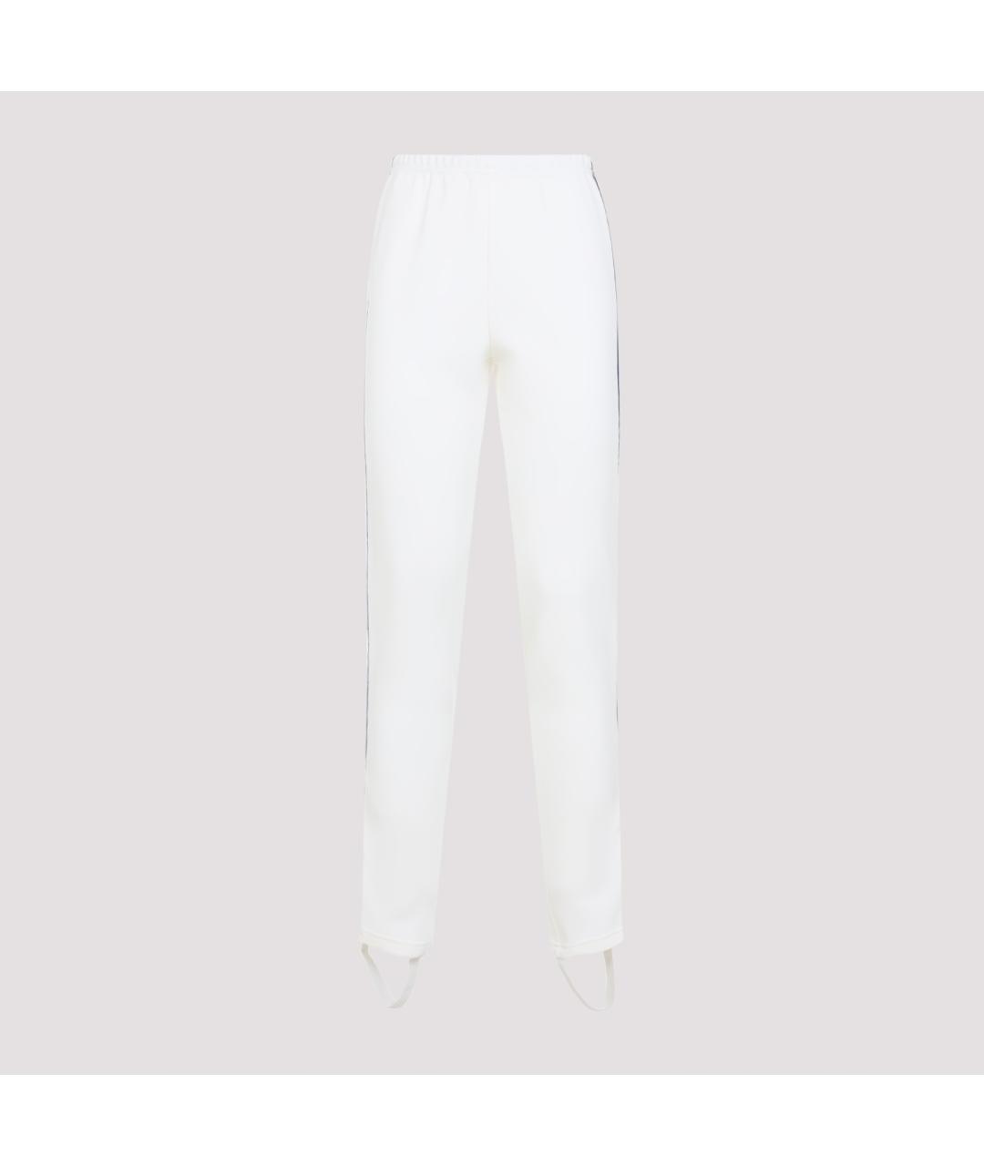 PRADA Белые полиэстеровые прямые брюки, фото 3