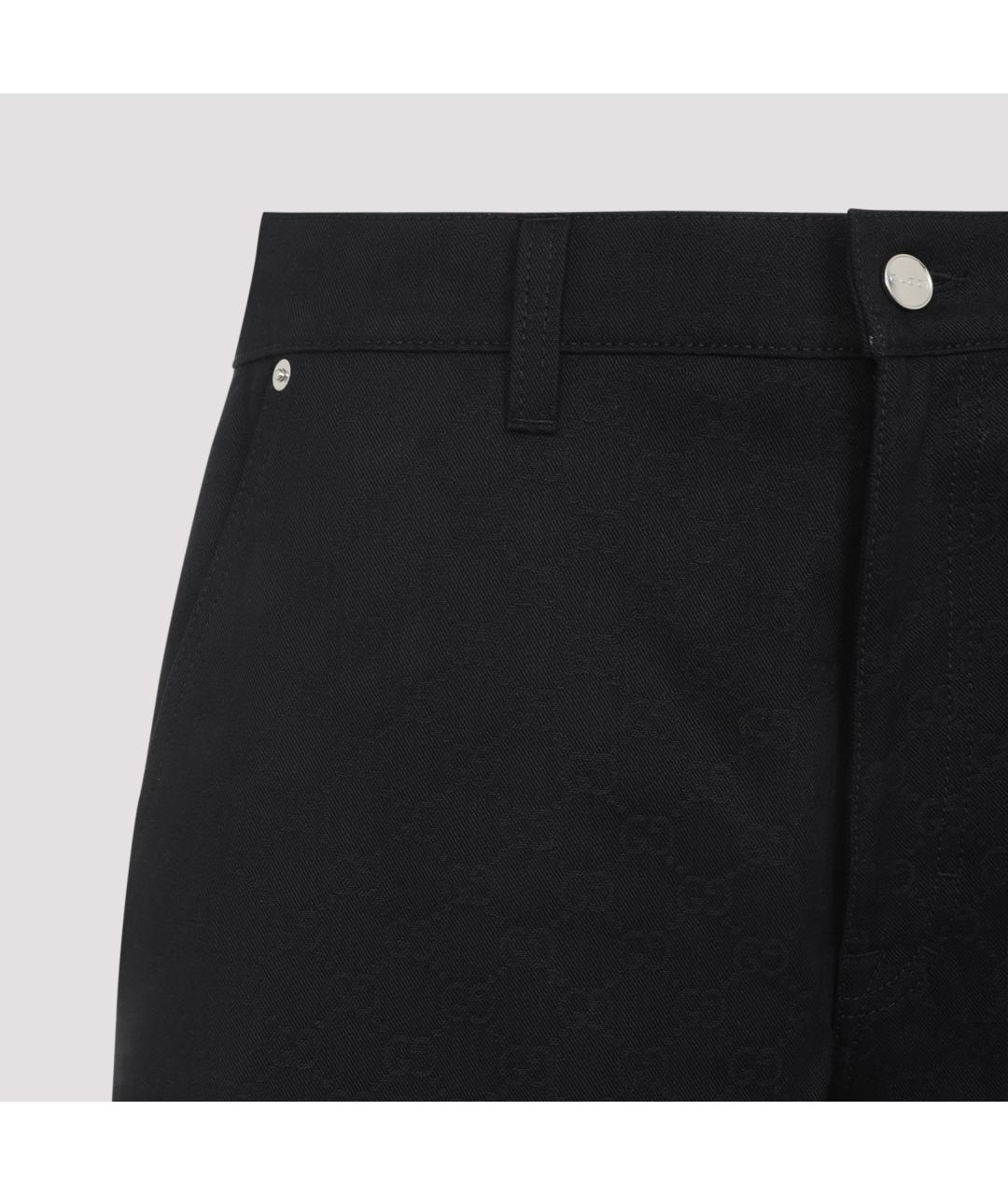 GUCCI Черные хлопковые шорты, фото 3