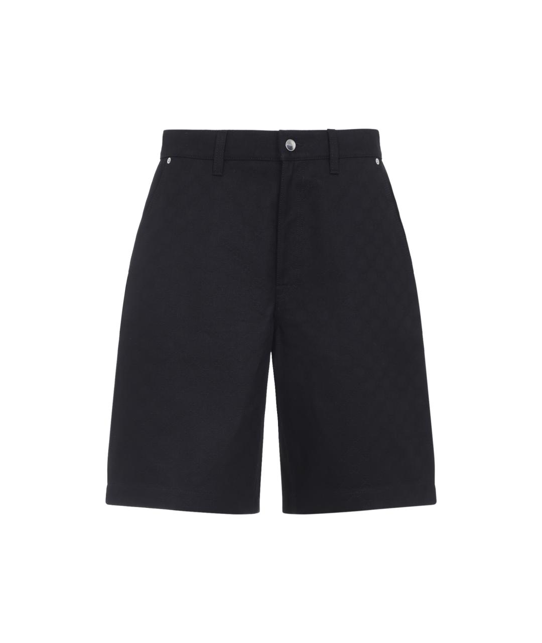 GUCCI Черные хлопковые шорты, фото 1