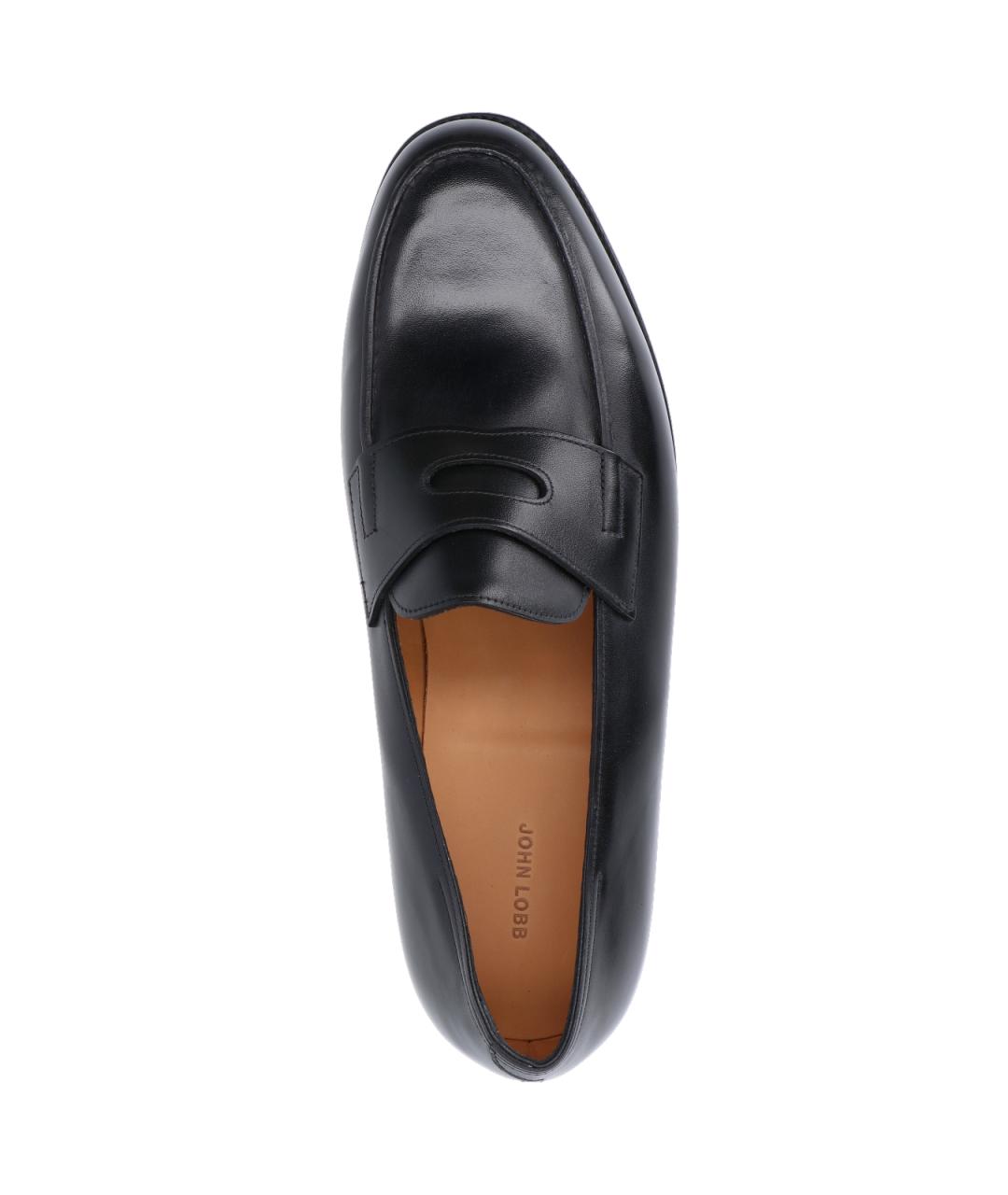 JOHN LOBB Черные кожаные лоферы, фото 5