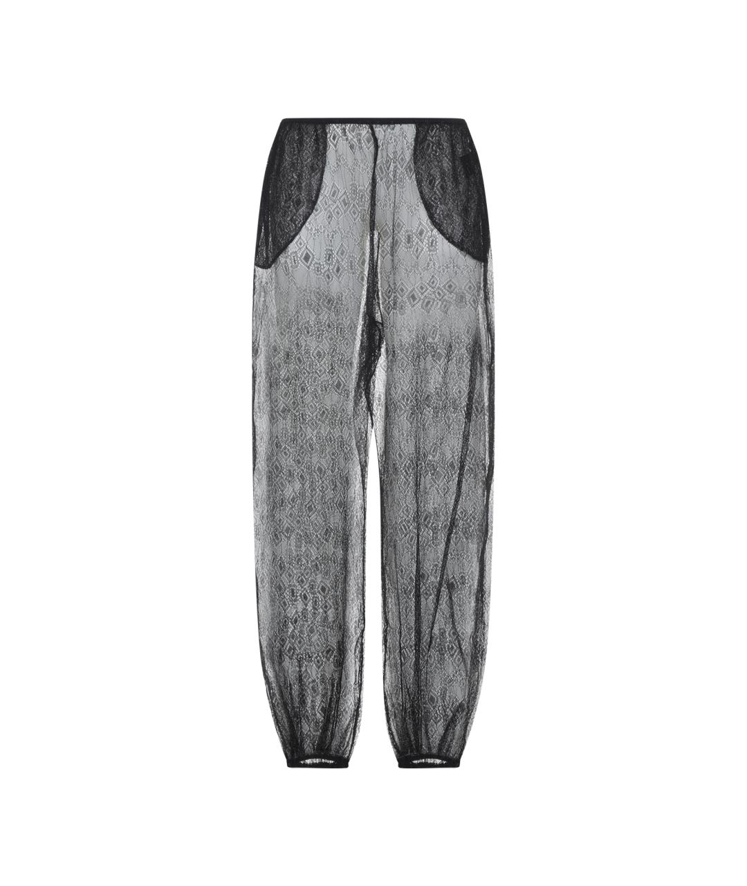 THE FRANKIE SHOP Черные полиамидовые прямые брюки, фото 1