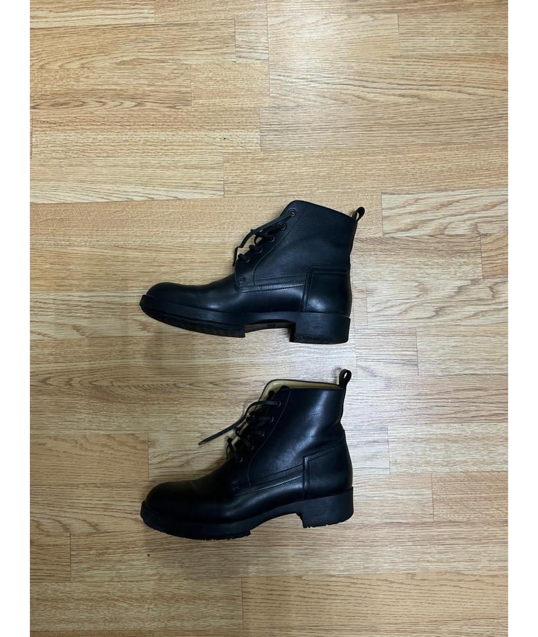 HERMES Черные кожаные ботинки, фото 7