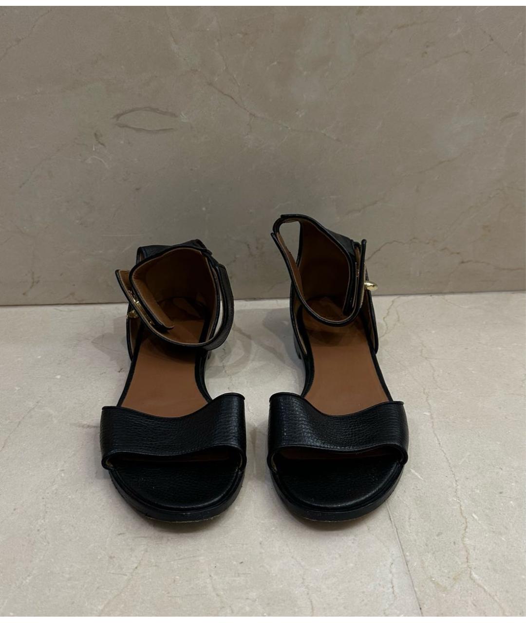 GIVENCHY Черные кожаные сандалии, фото 2