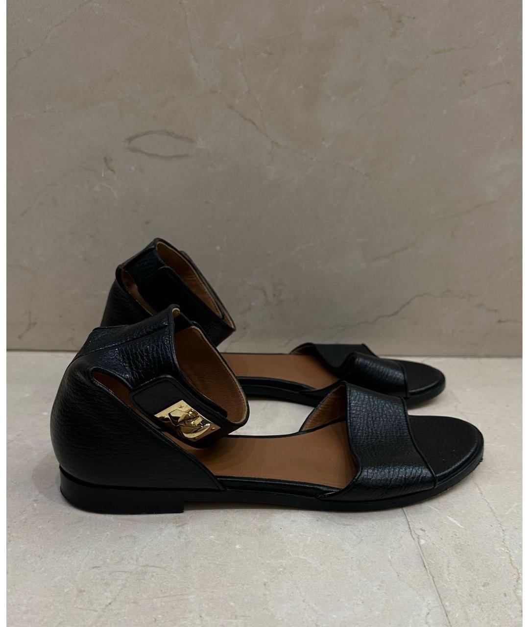 GIVENCHY Черные кожаные сандалии, фото 9