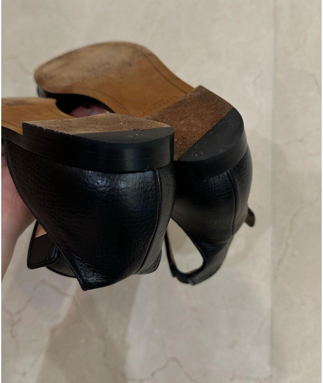 GIVENCHY Черные кожаные сандалии, фото 6