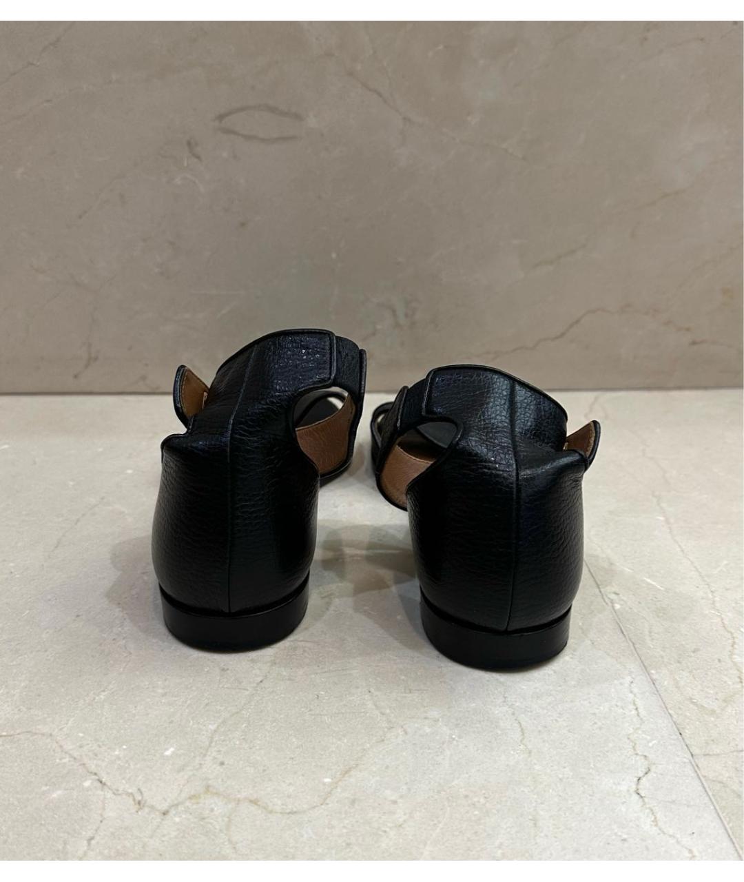 GIVENCHY Черные кожаные сандалии, фото 4