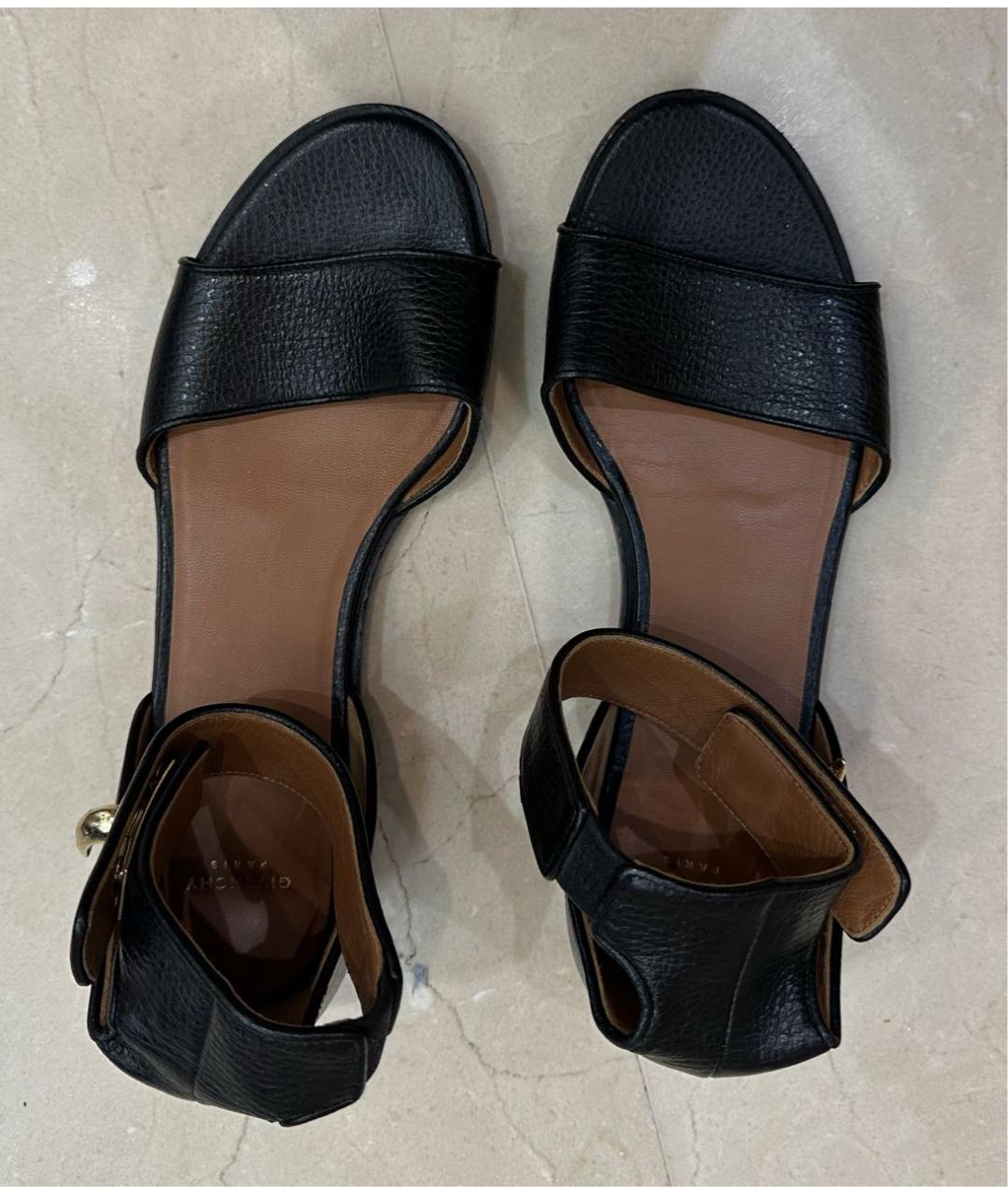 GIVENCHY Черные кожаные сандалии, фото 3