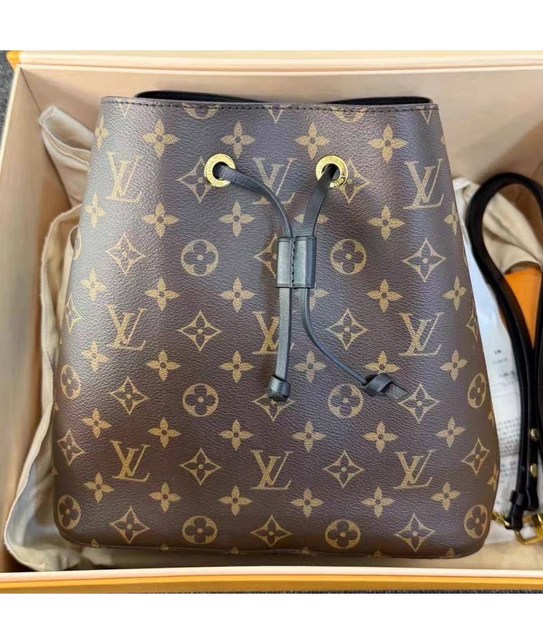 LOUIS VUITTON Коричневая сумка через плечо из искусственной кожи, фото 9