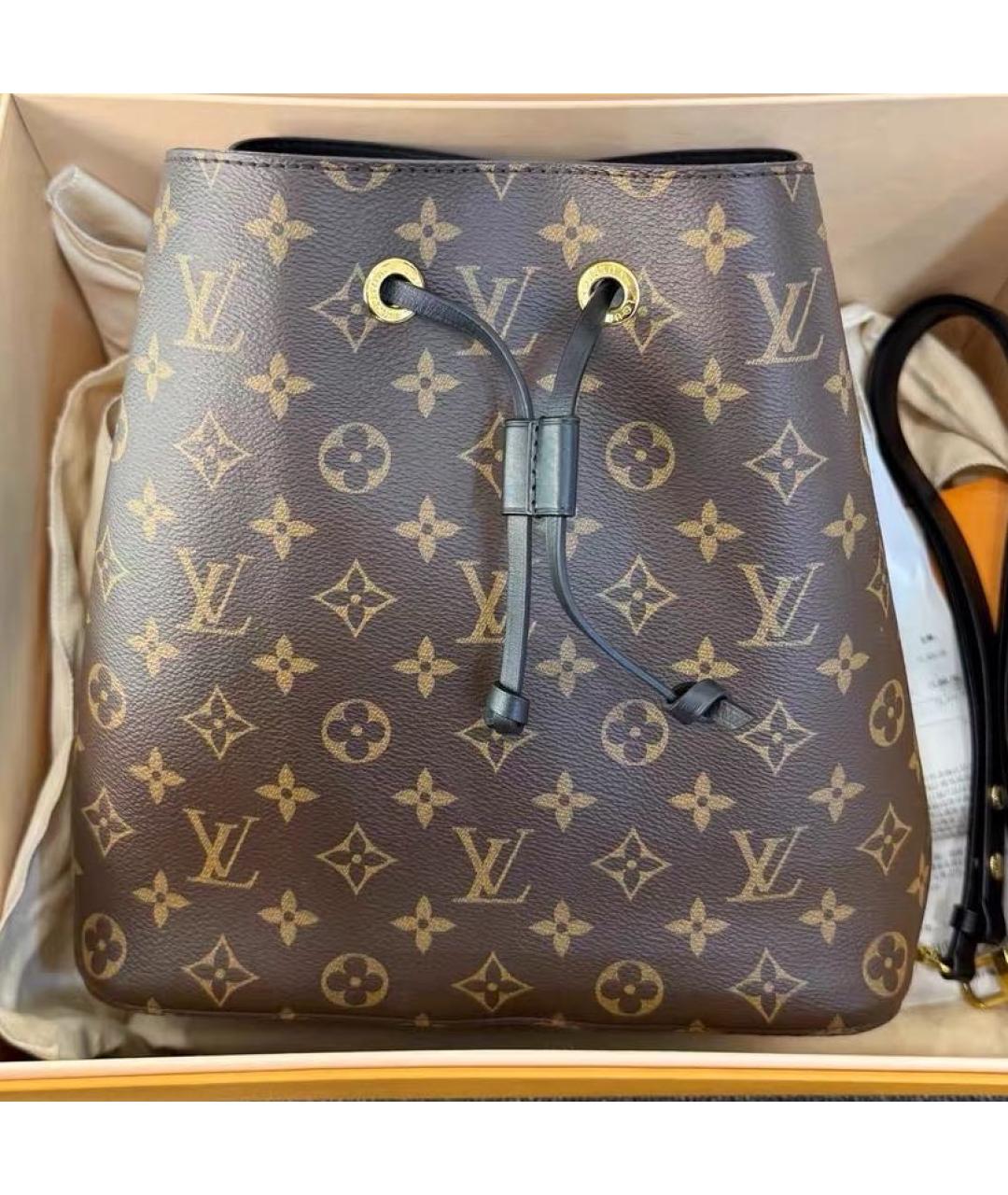LOUIS VUITTON Коричневая сумка через плечо из искусственной кожи, фото 2