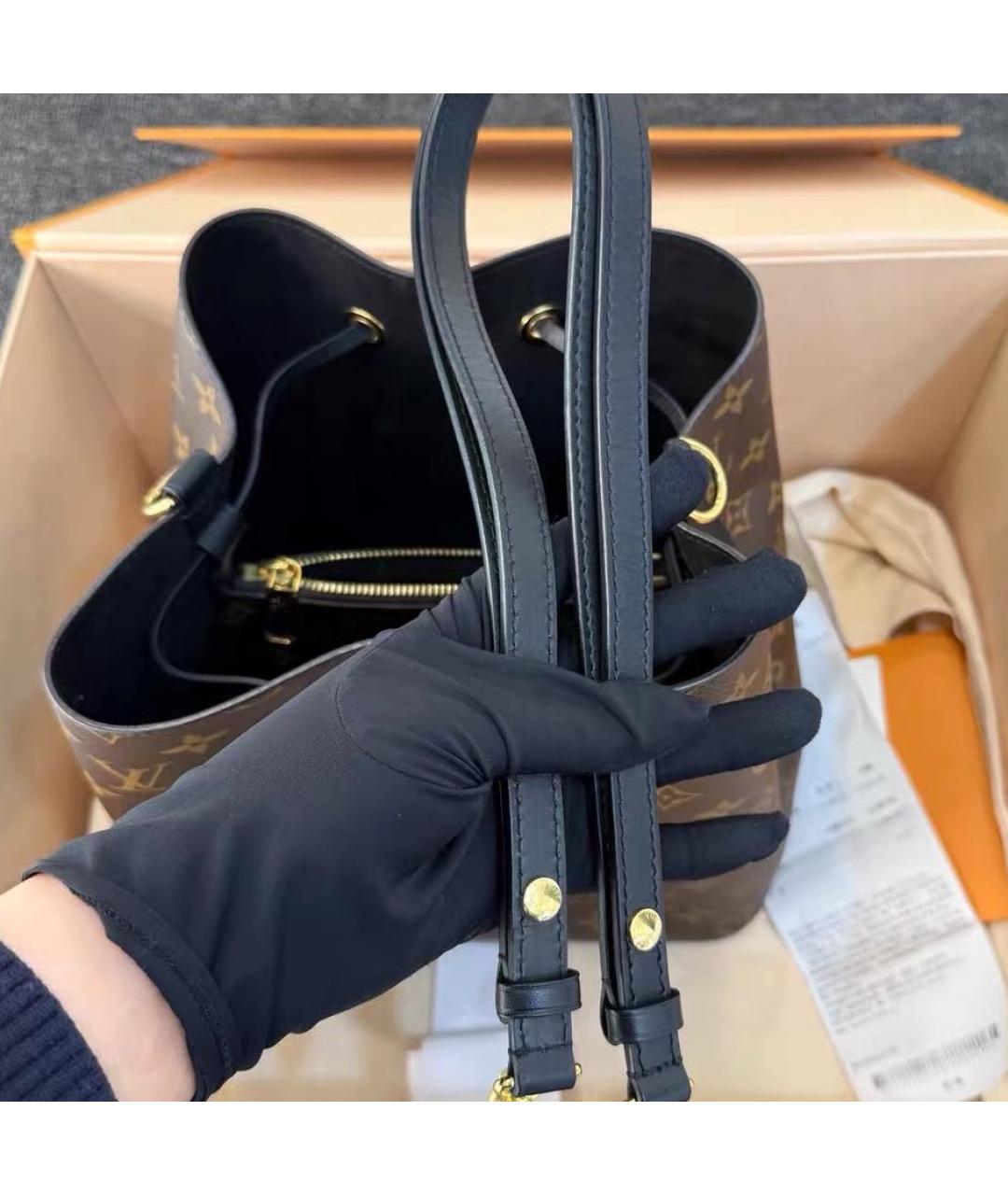 LOUIS VUITTON Коричневая сумка через плечо из искусственной кожи, фото 8