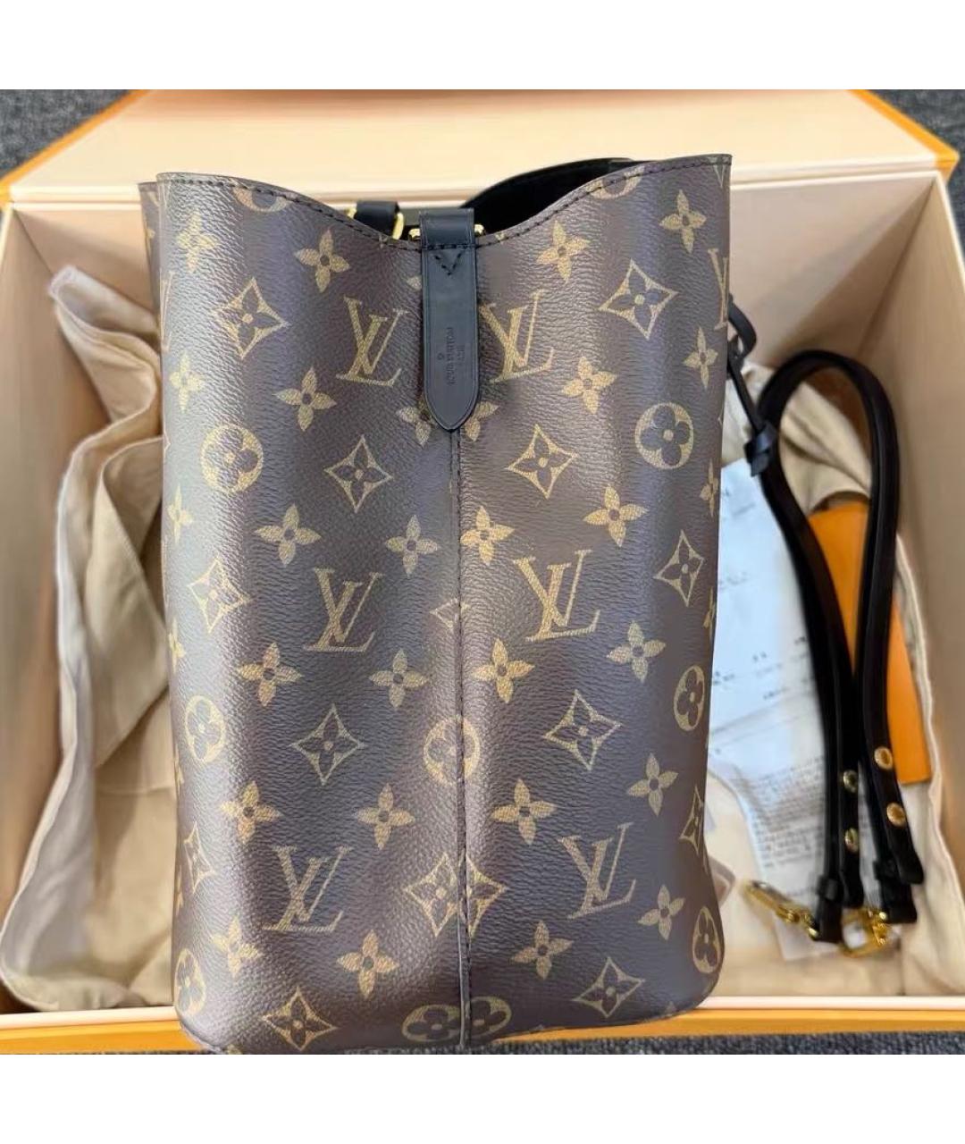 LOUIS VUITTON Коричневая сумка через плечо из искусственной кожи, фото 4