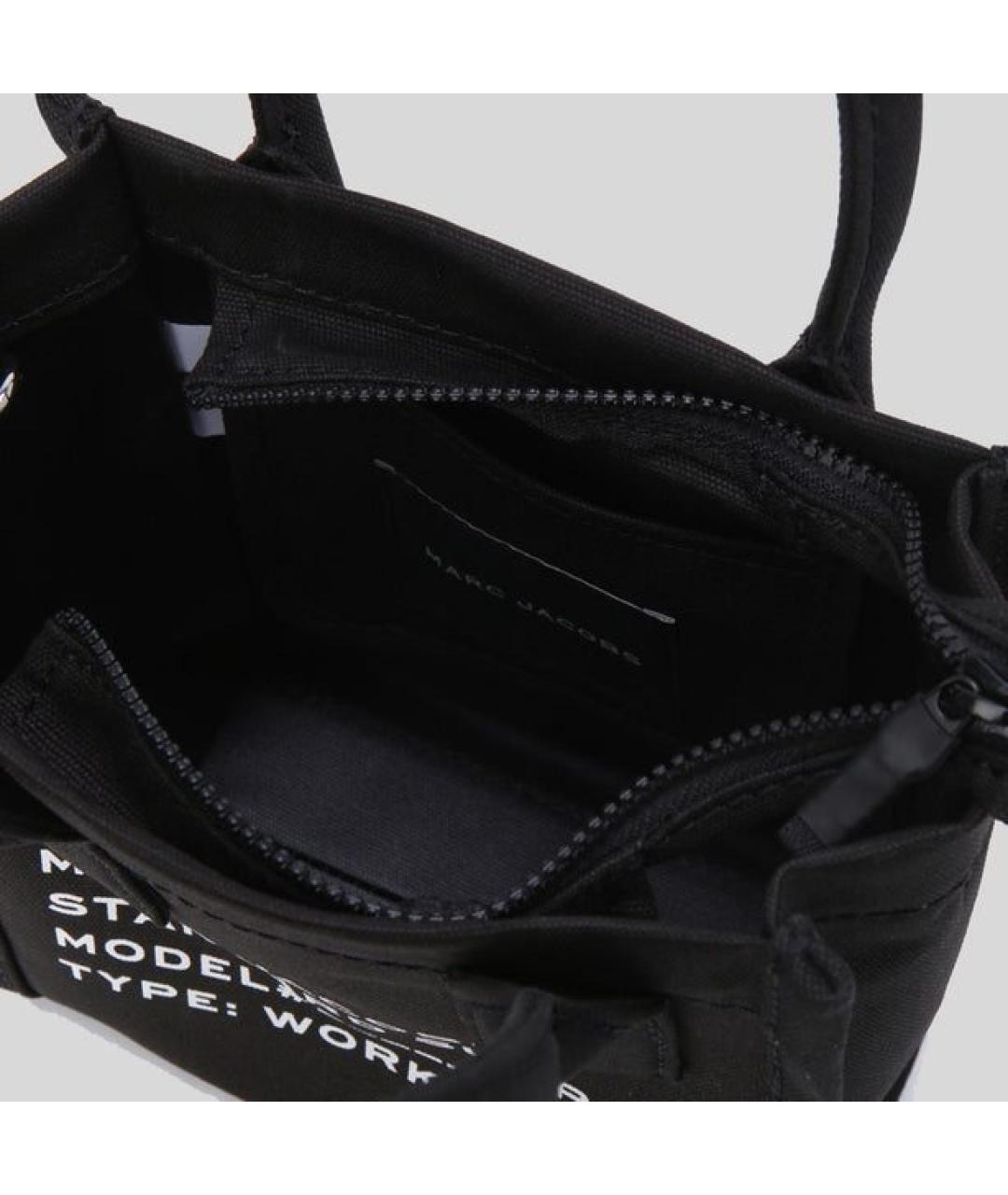 MARC JACOBS Черная тканевая сумка тоут, фото 4