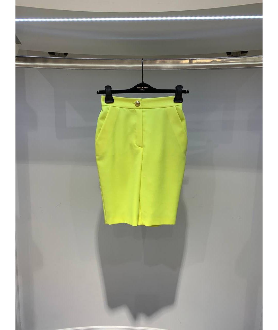 BALMAIN Желтые шорты, фото 3