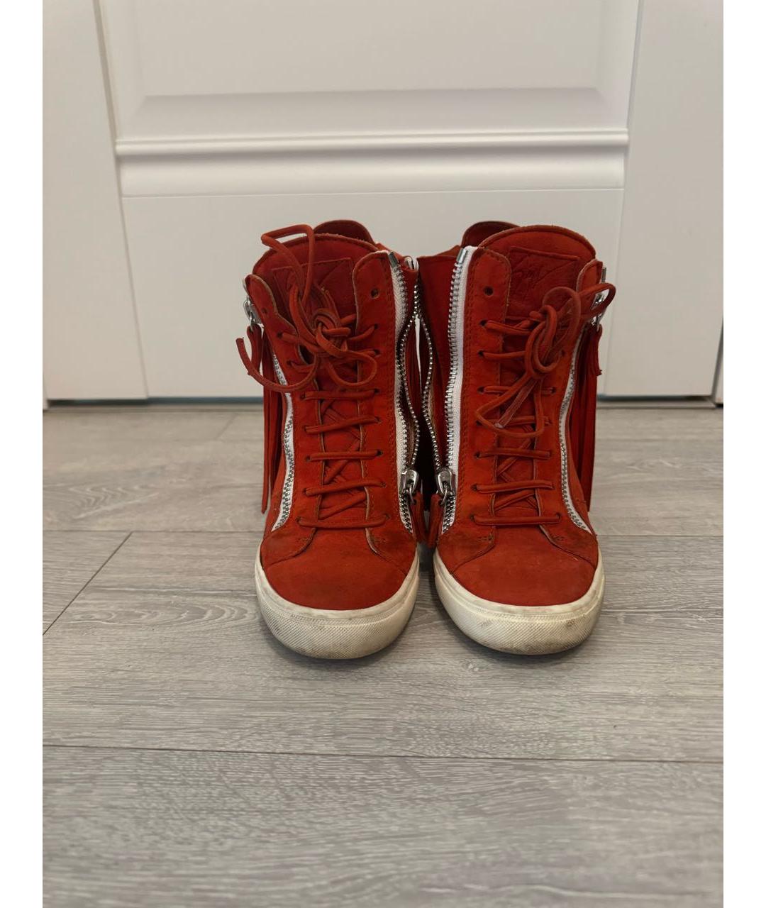 ISABEL MARANT Красные замшевые кеды, фото 2