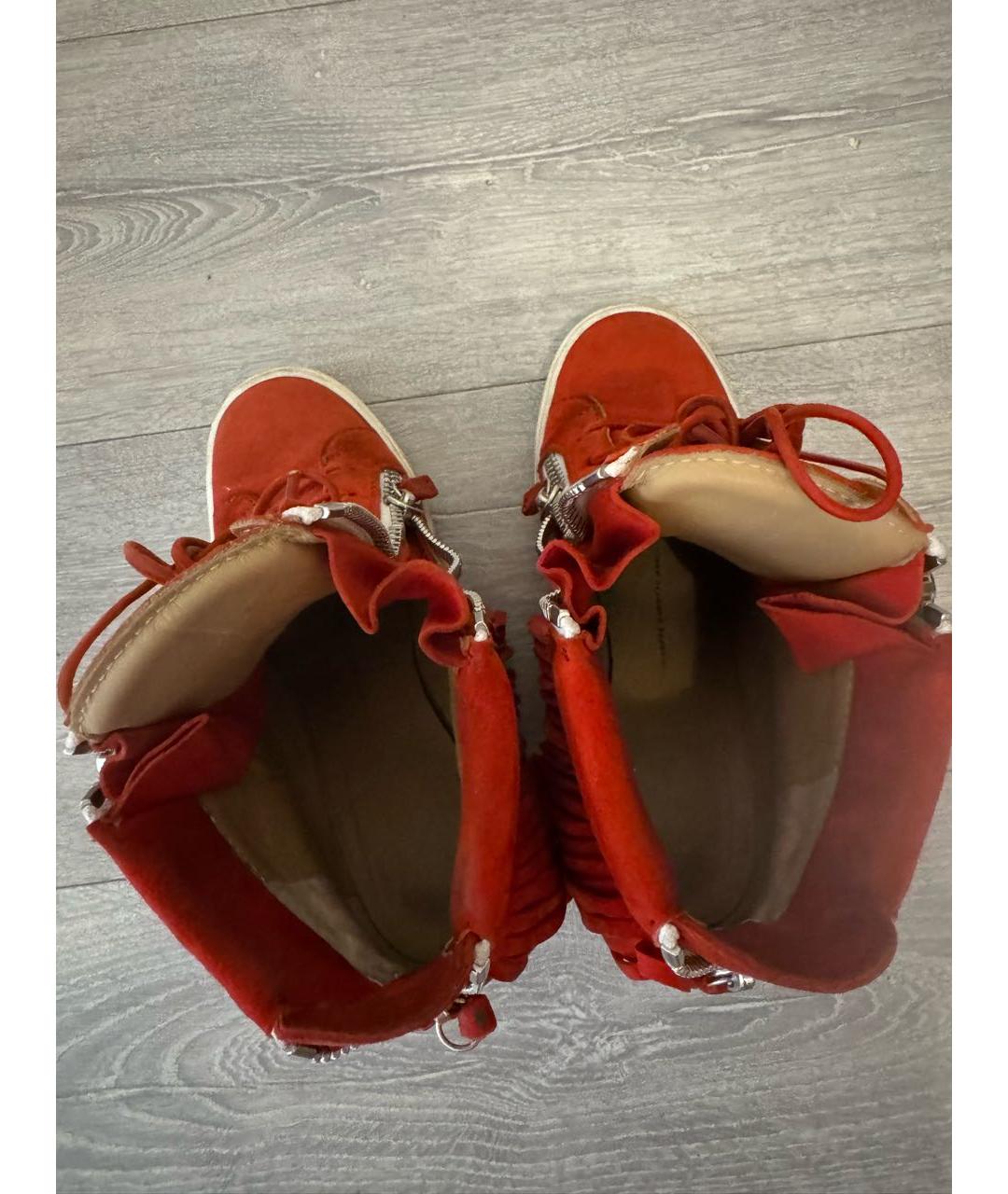 ISABEL MARANT Красные замшевые кеды, фото 5