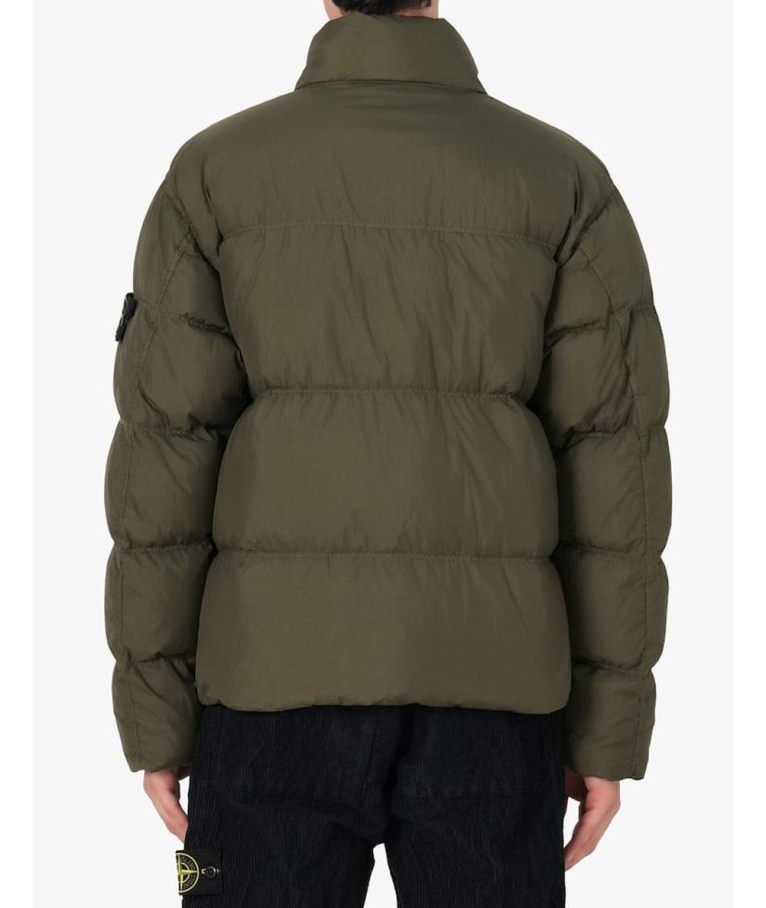 STONE ISLAND Хаки полиэстеровый пуховик, фото 3