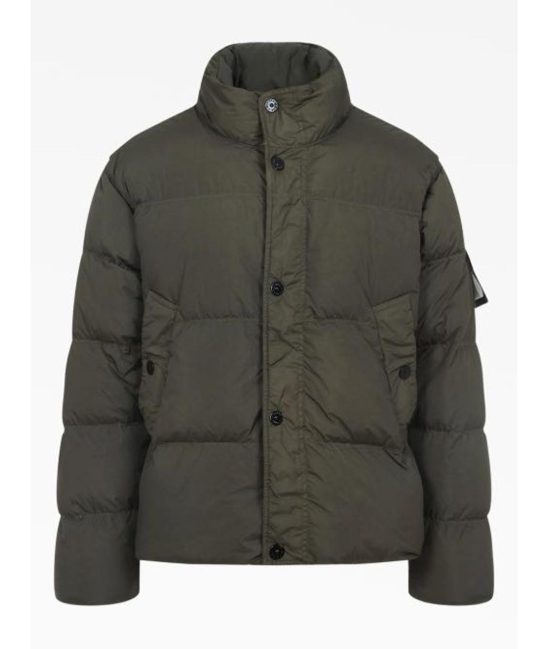 STONE ISLAND Хаки полиэстеровый пуховик, фото 6