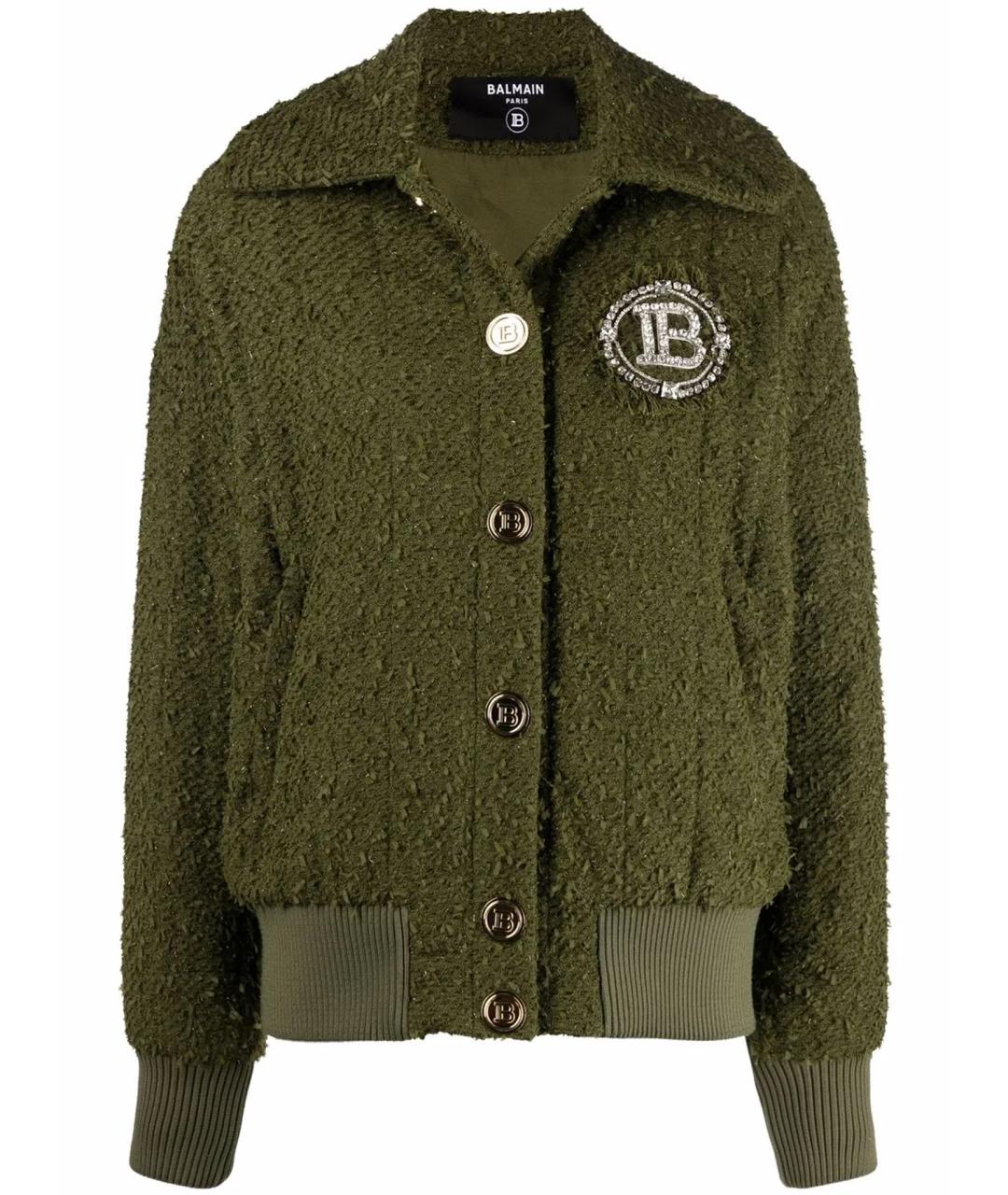 BALMAIN Зеленая куртка, фото 1