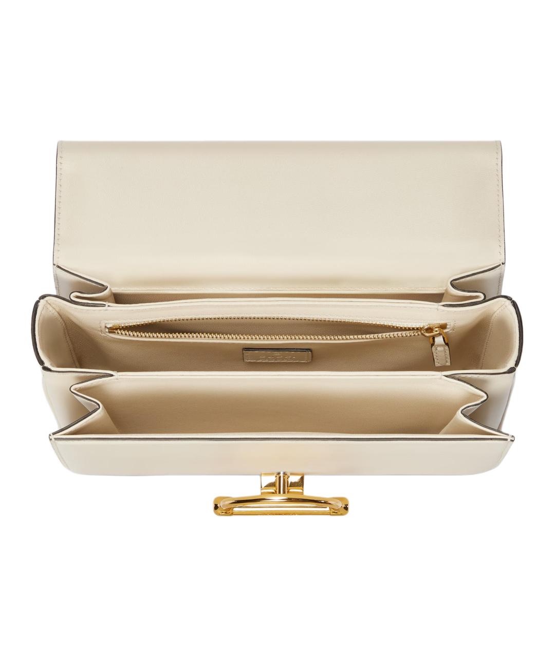 GUCCI Белая кожаная сумка через плечо, фото 6