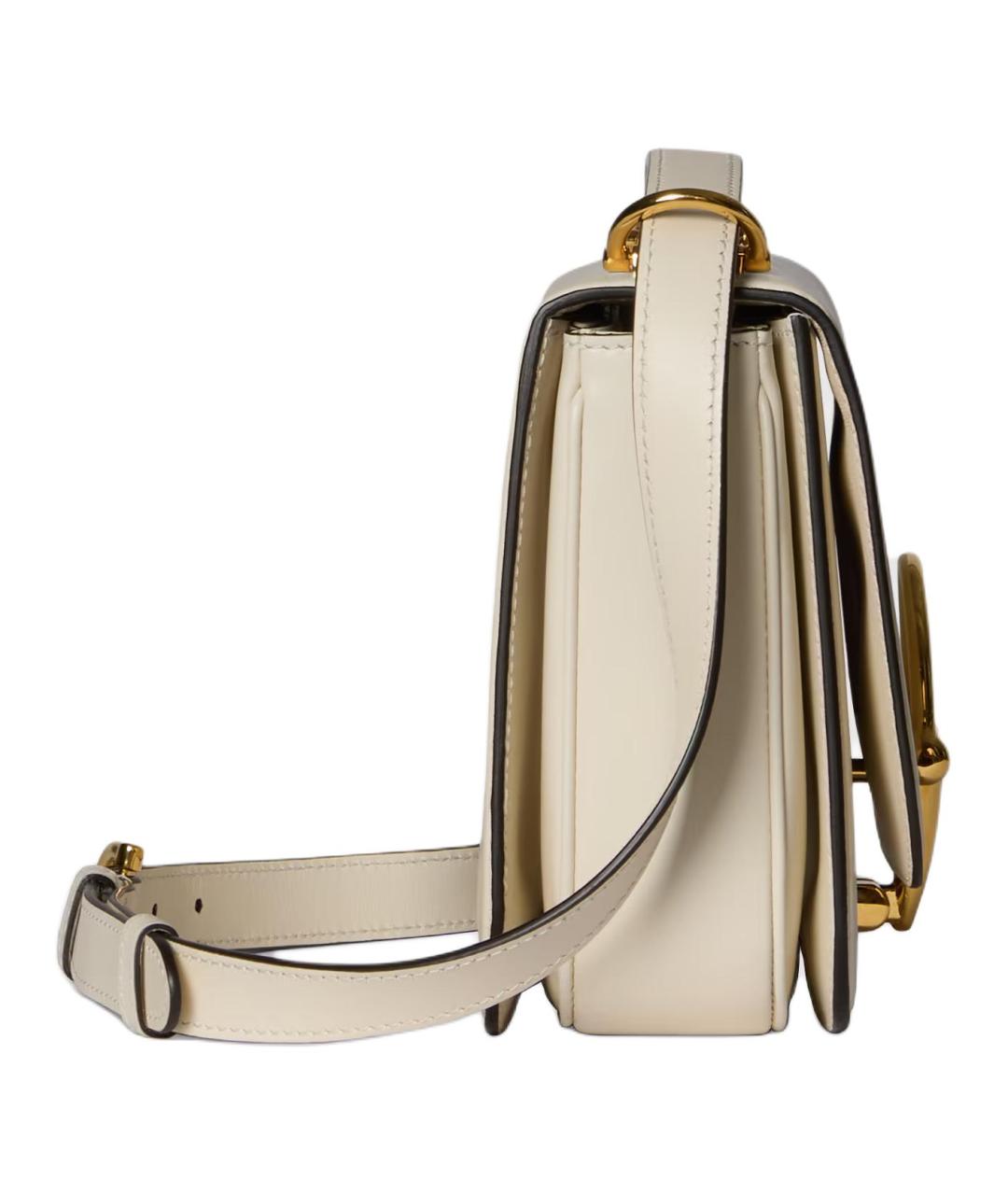 GUCCI Белая кожаная сумка через плечо, фото 4