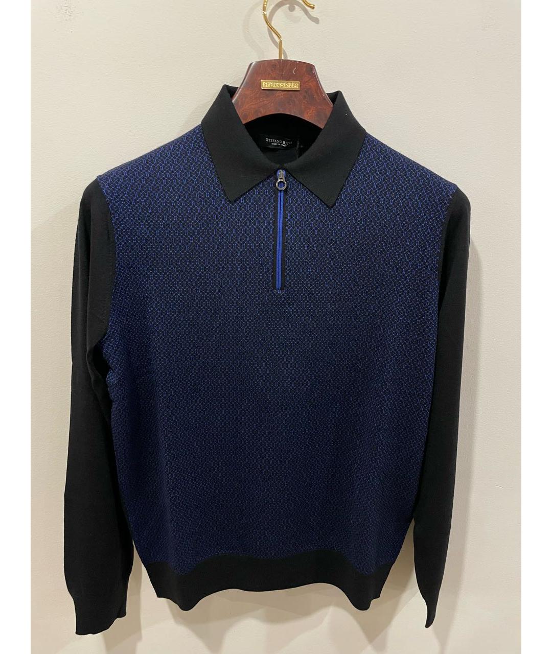 STEFANO RICCI Темно-синий джемпер / свитер, фото 8