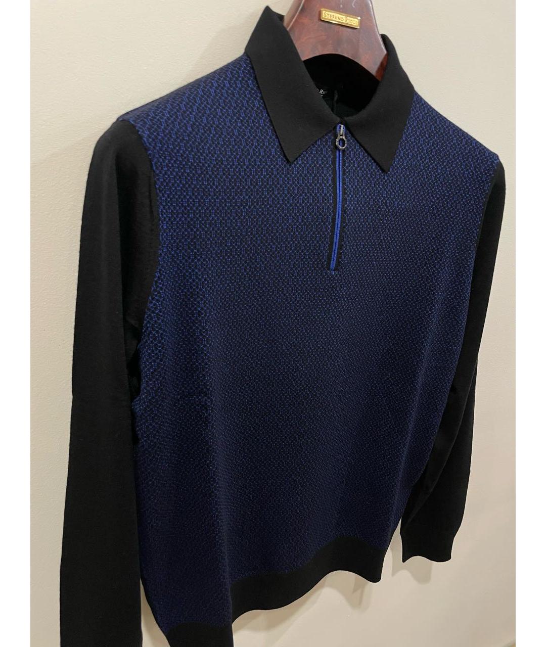 STEFANO RICCI Темно-синий джемпер / свитер, фото 3