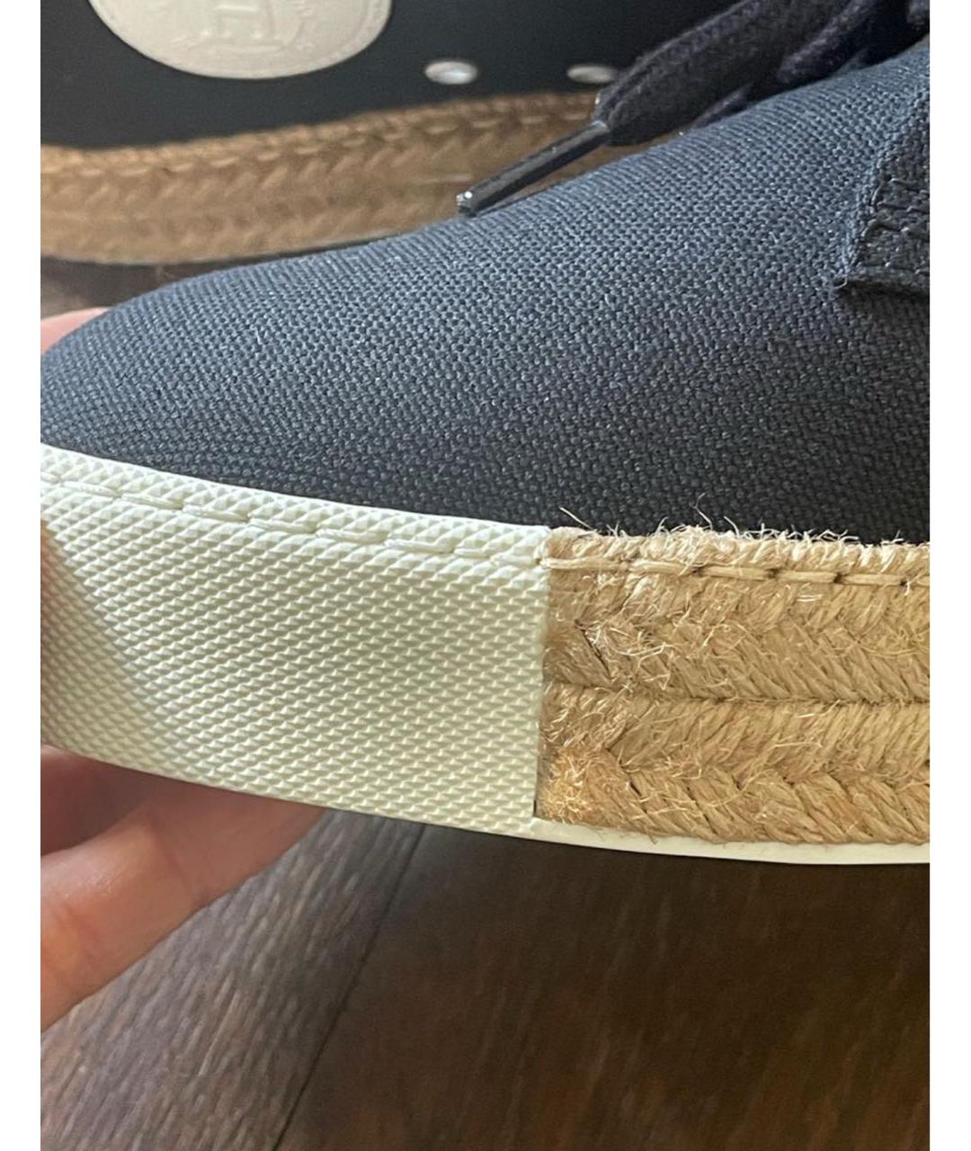 HERMES Черные текстильные ботинки, фото 5